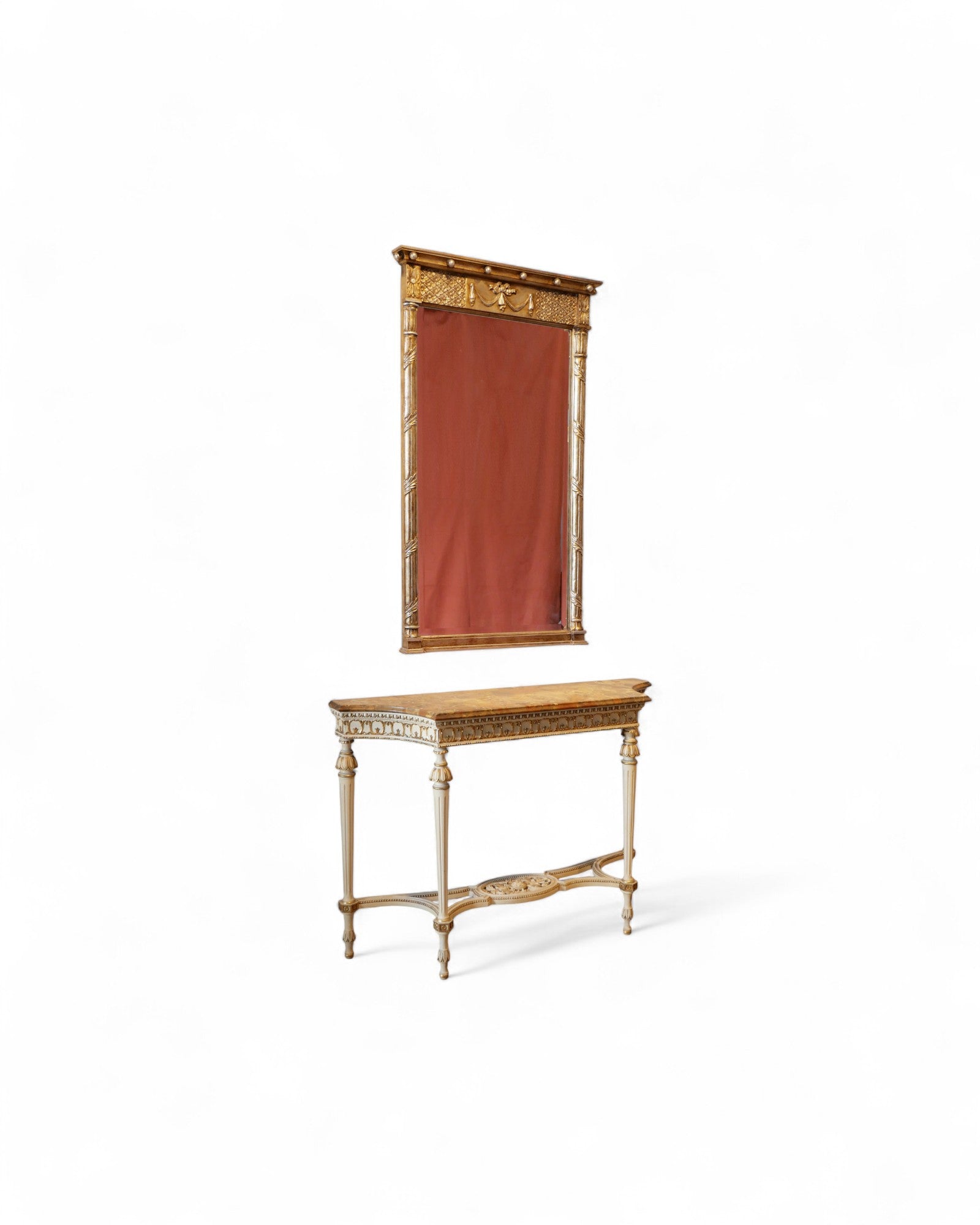 Louis XVI-Style Painted and Giltwood Console – Italian