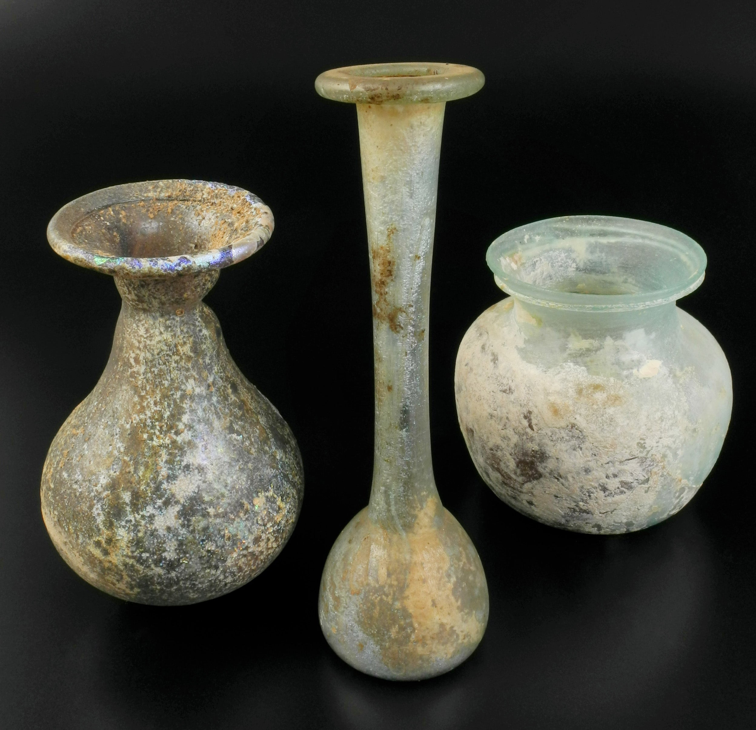 Collection of Roman Glass Flasks