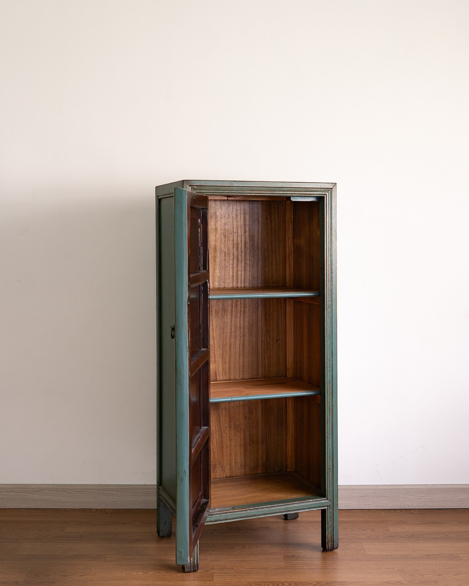 Chinese Cabinet Featuring Salvaged Door with Poem Inscription