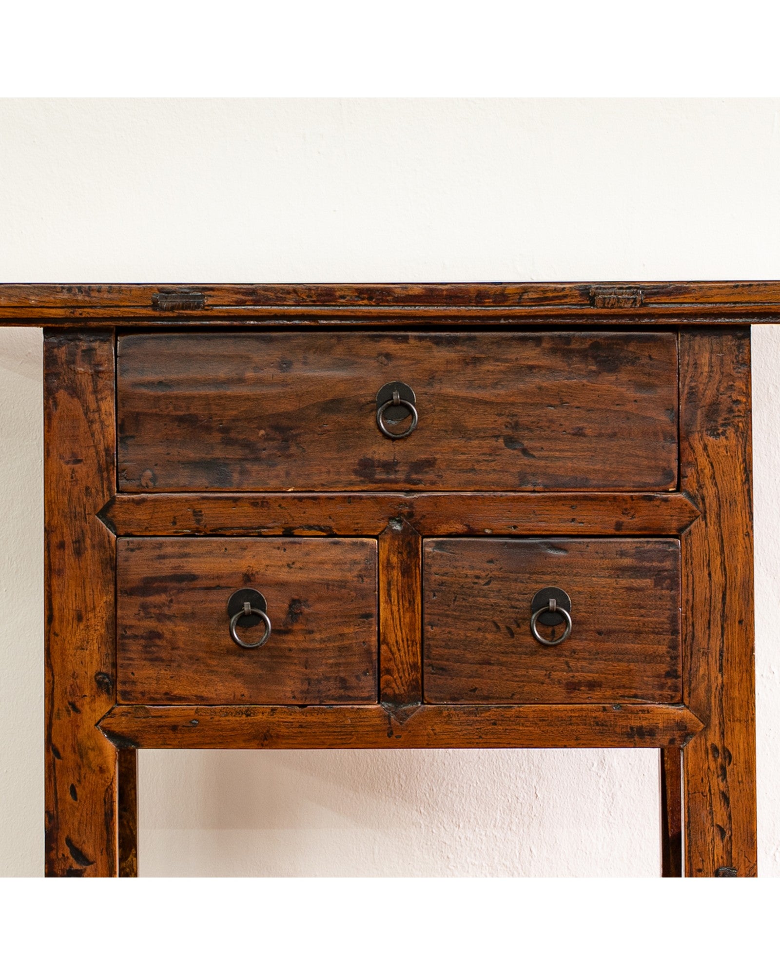 Chinese Antique Three Drawers Table