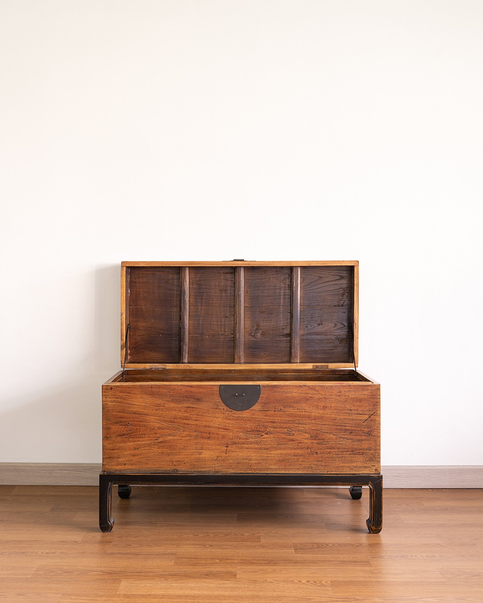 Antique Elm Chest with Stand