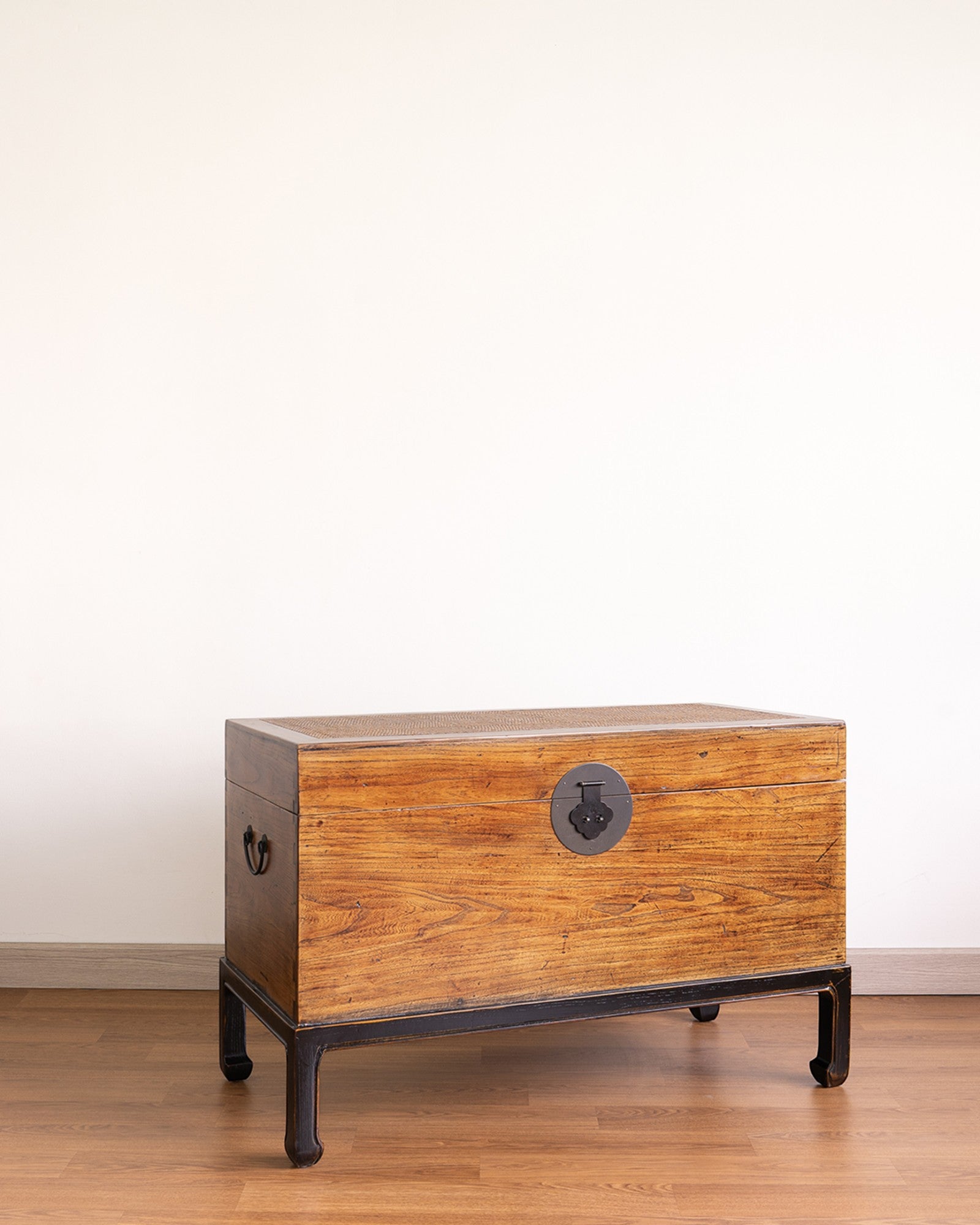 Antique Elm Chest with Stand