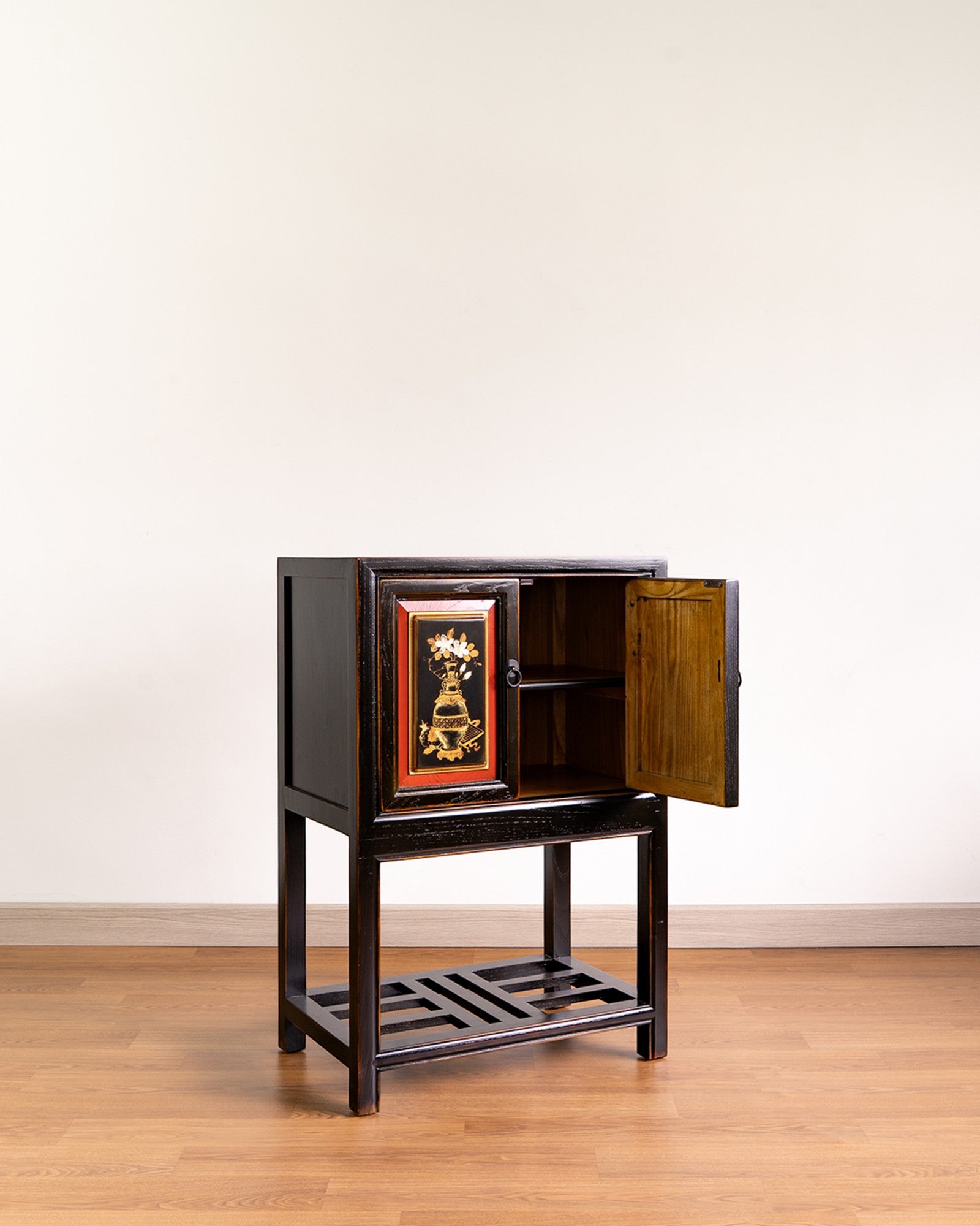 Hand-Painted Eastern Heritage Cabinet - Reproduction