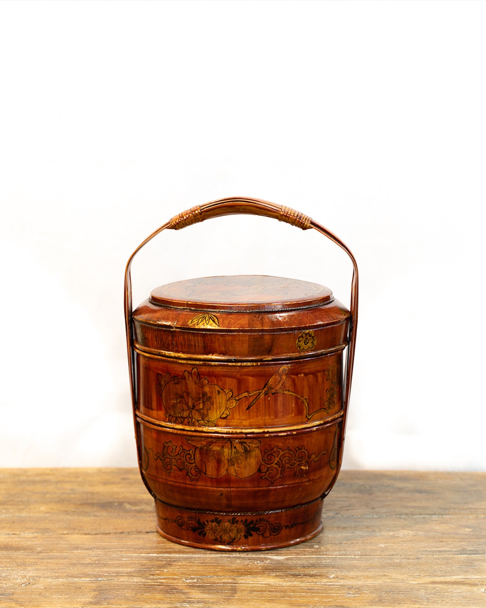 Vintage Hand-Painted Food Basket