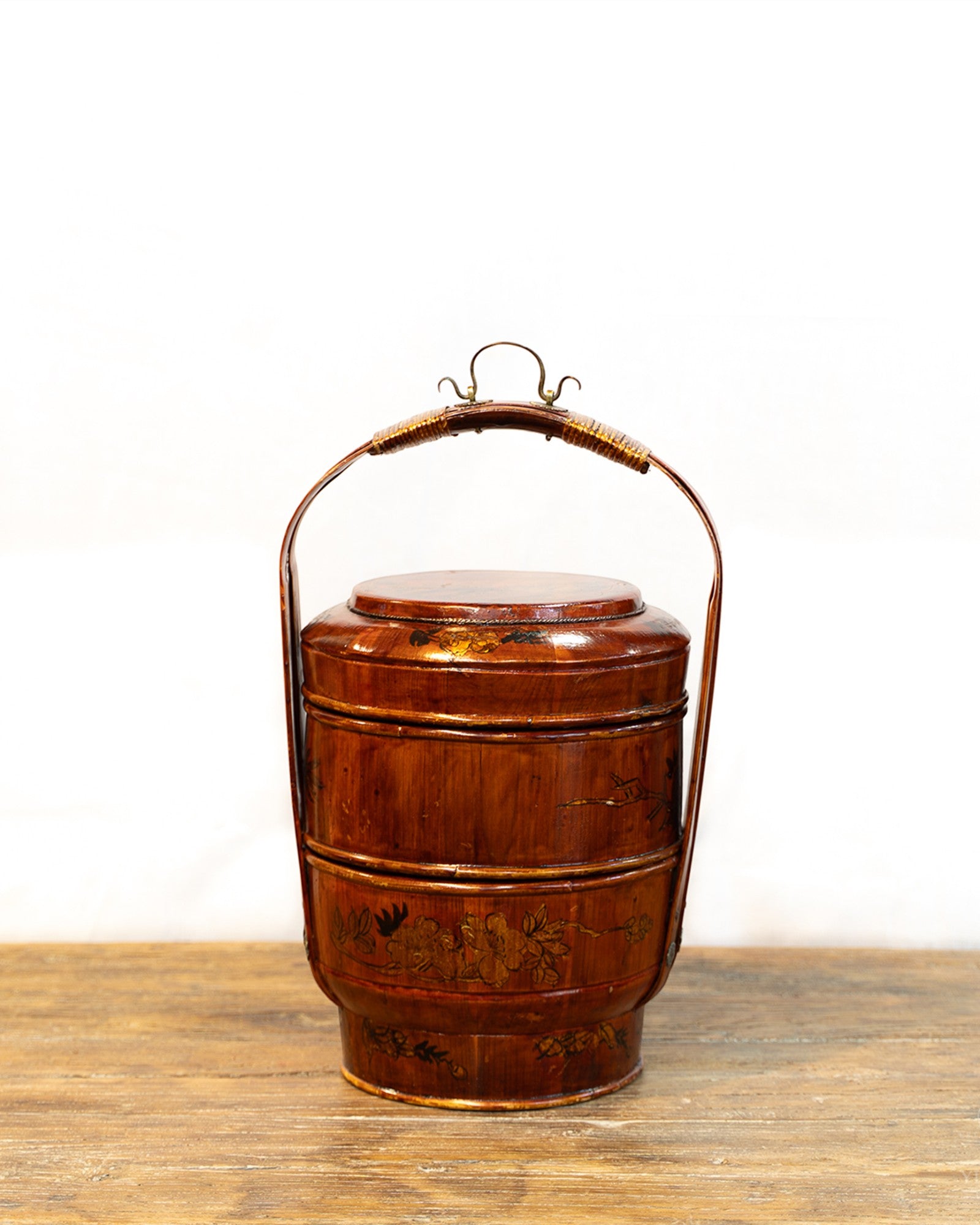 Vintage Hand-Painted Food Basket