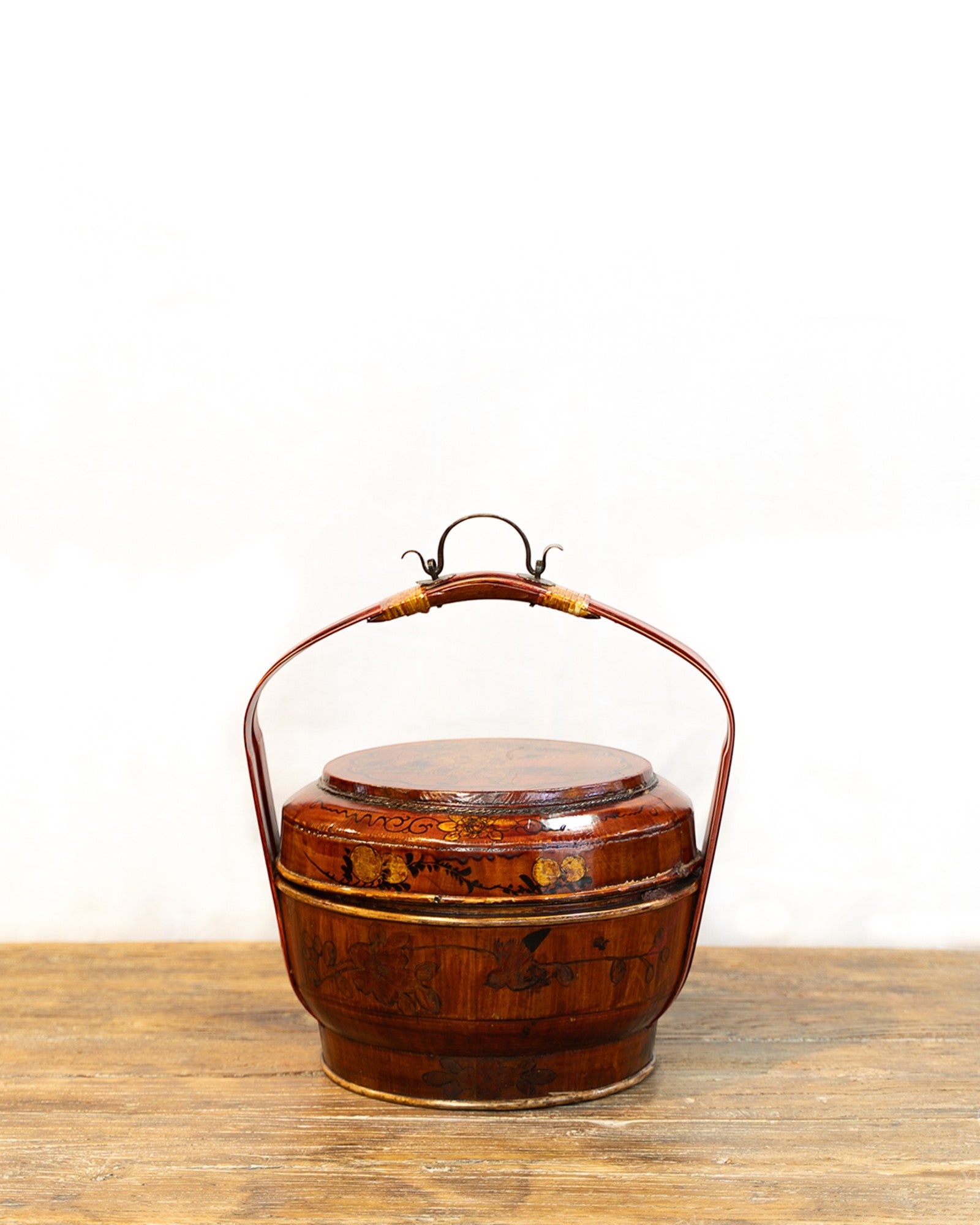 Vintage Hand-Painted Food Basket
