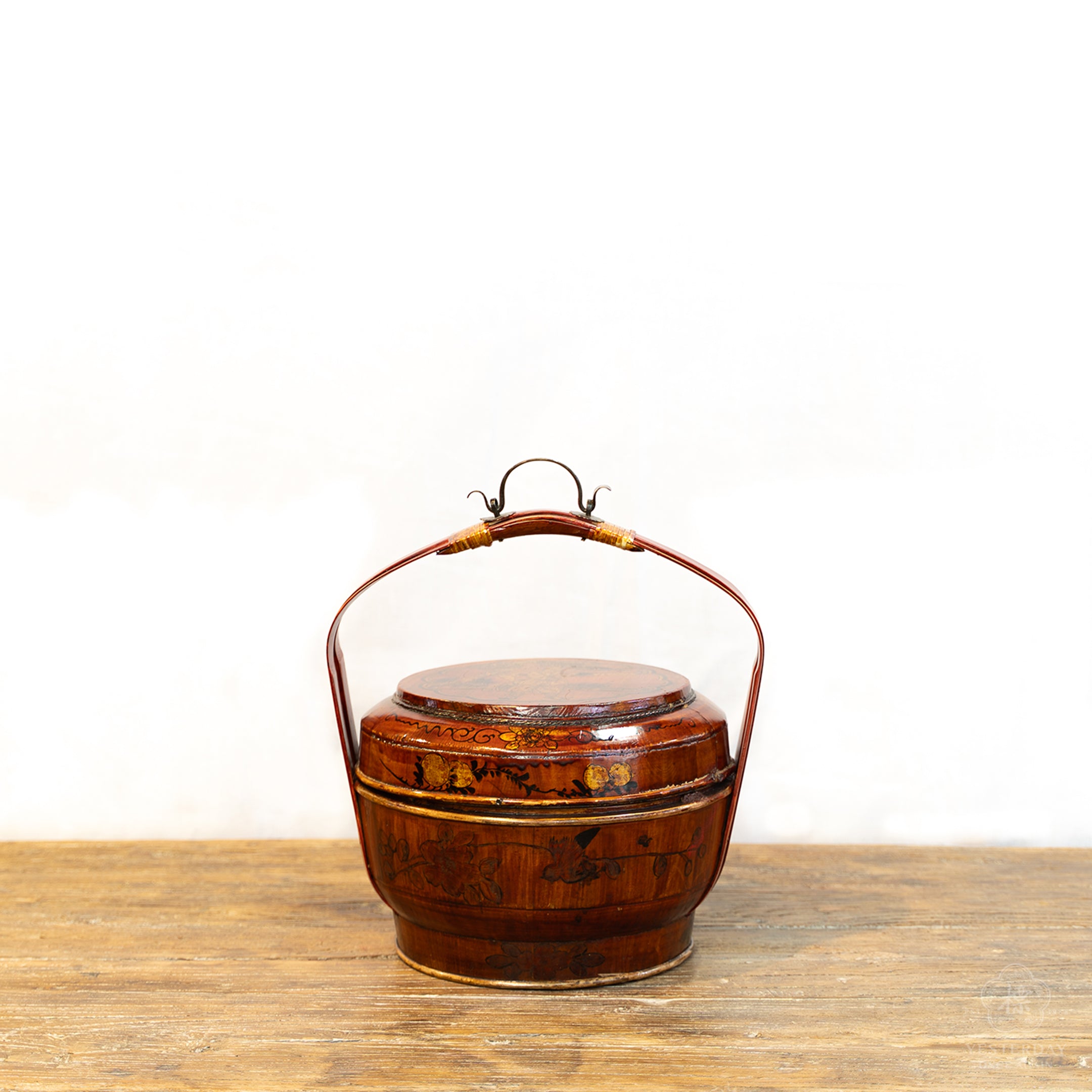 Vintage Hand-Painted Food Basket