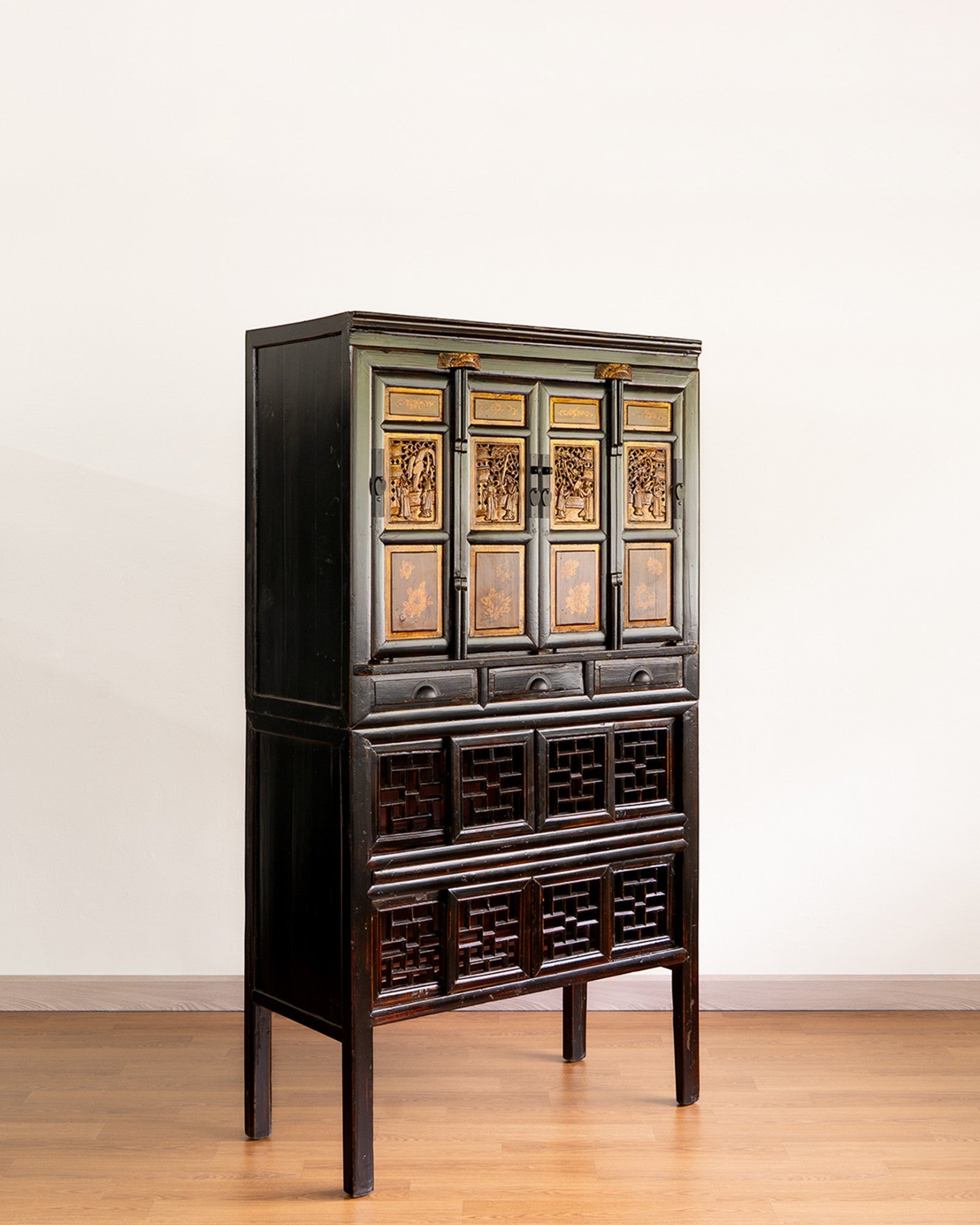 Chinese Antique Two-Tier Kitchen Cabinet