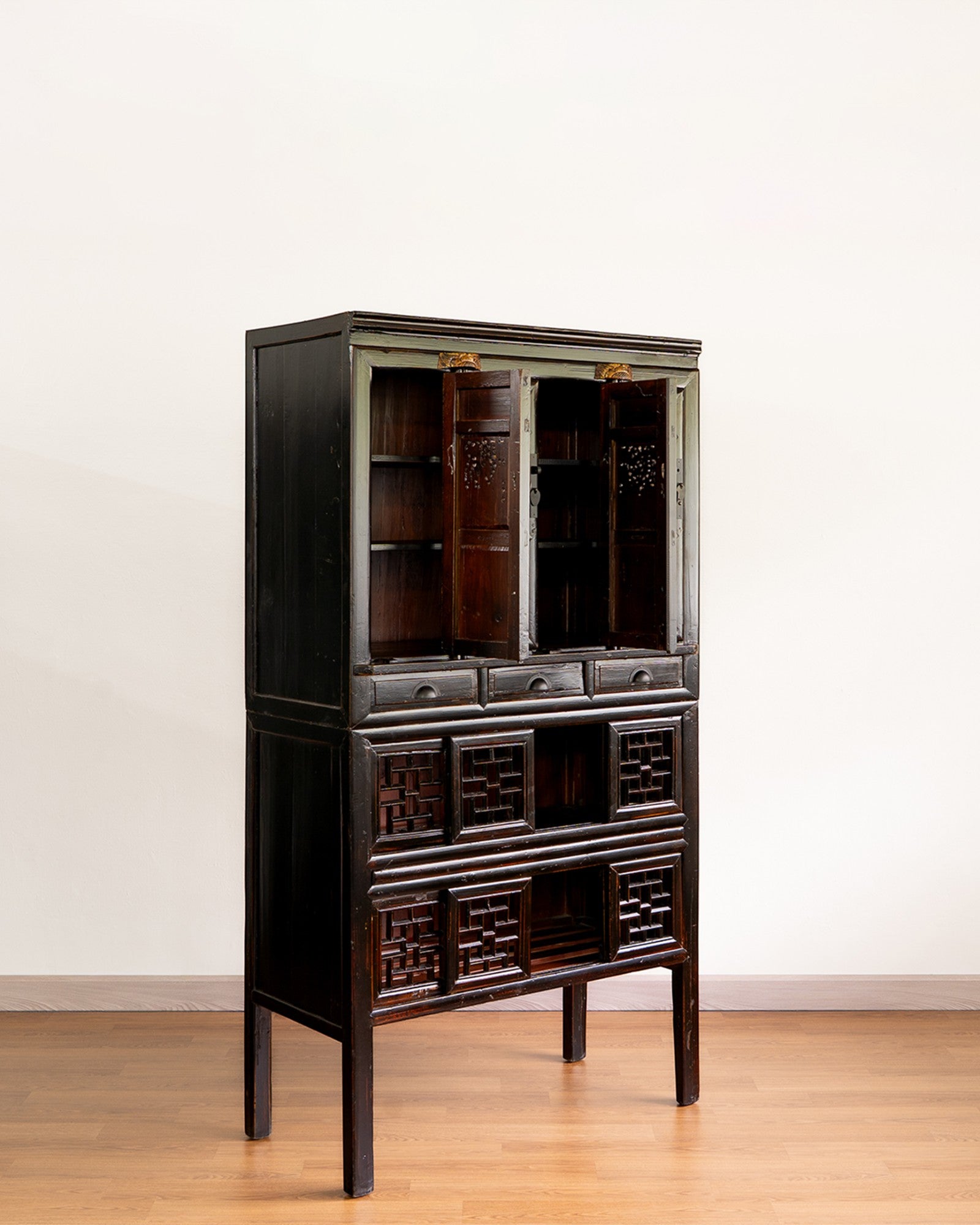 Chinese Antique Two-Tier Kitchen Cabinet