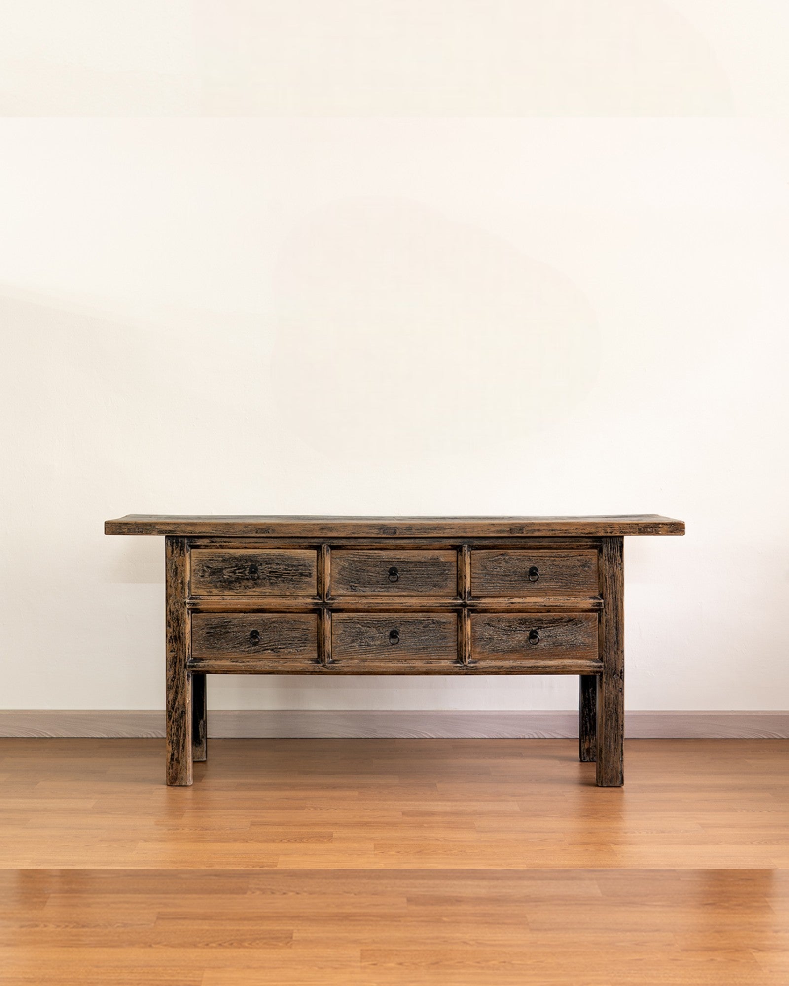 Newly Made Rustic Fir Wood Console Table