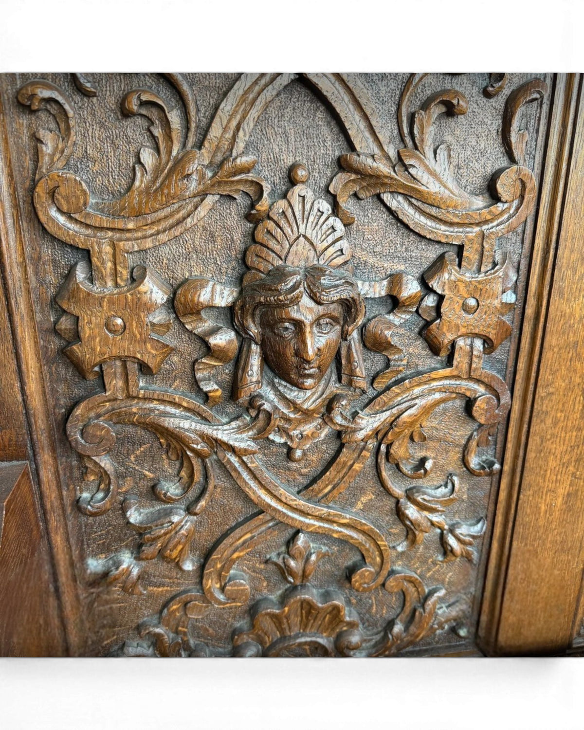 Antique Oak Carved Hall-bench - Surround Living - 5