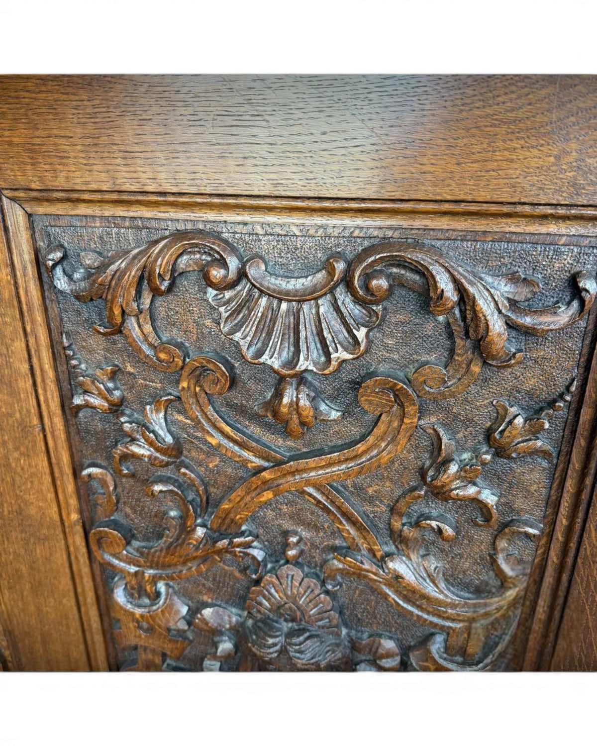 Antique Oak Carved Hall-bench - Surround Living - 8