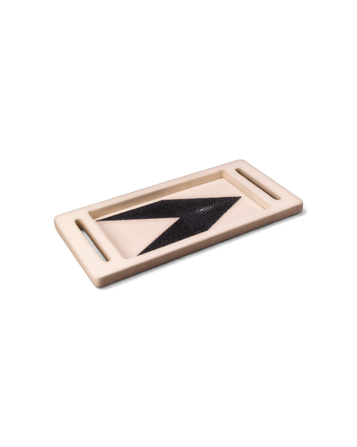 Manu Tray – Small (Shagreen-Stingray Leather) - Cream - Surround Living - 2