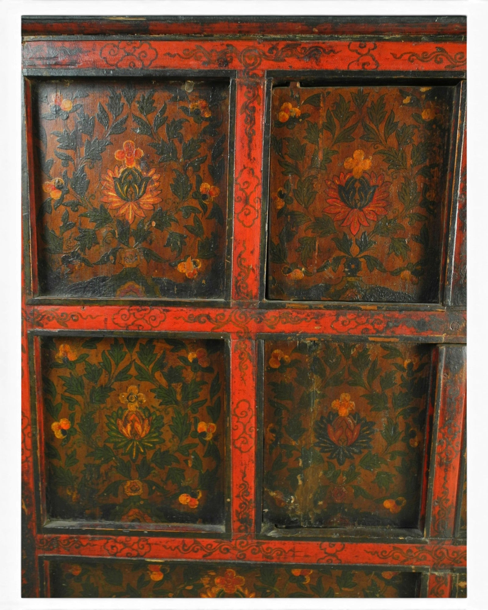 Antique Tibetan Painted Cupboard - Surround Living - 6