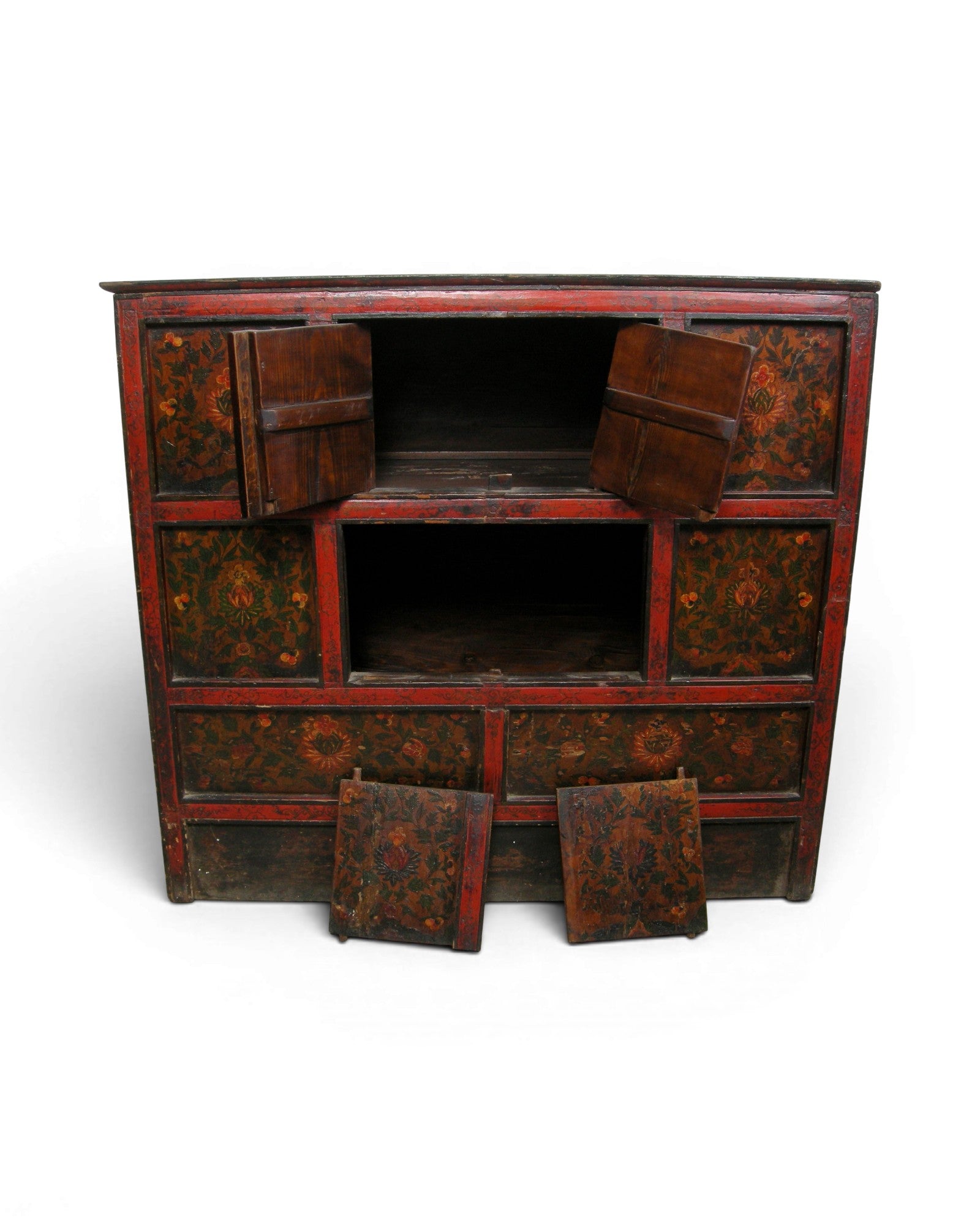 Antique Tibetan Painted Cupboard - Surround Living - 3