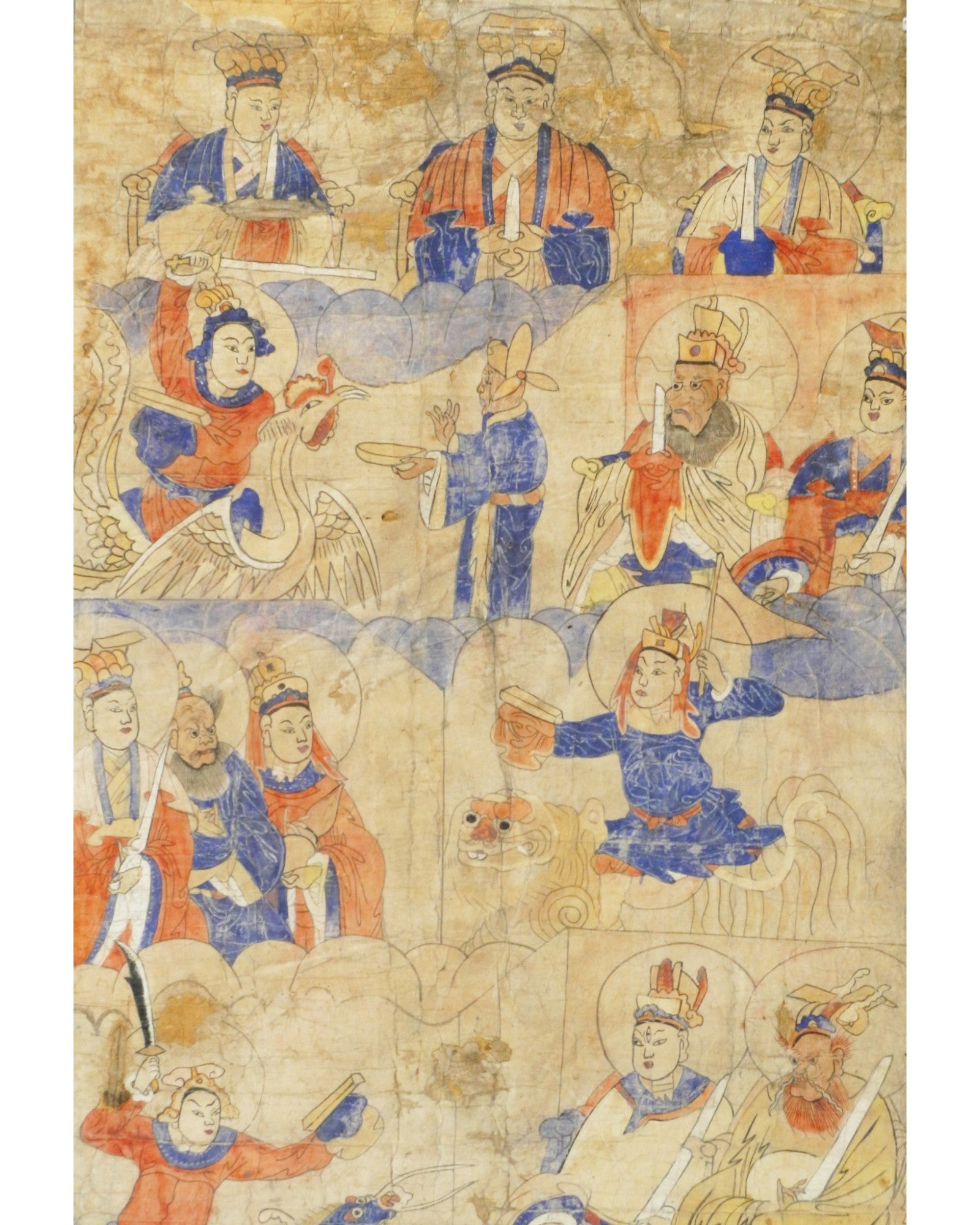 Framed Zhuang Scroll Painting on Mulberry Paper (11 x 142cm) - Surround Living - 3