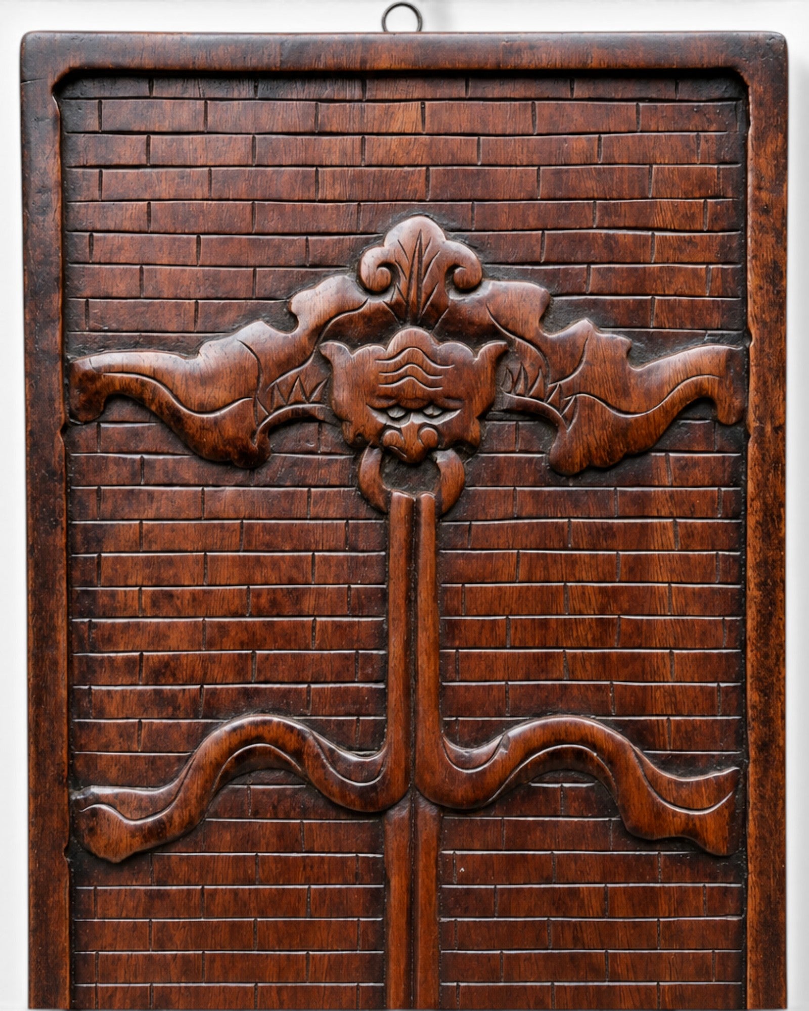 Pair of Chinese Carved Hardwood Wall Panels.