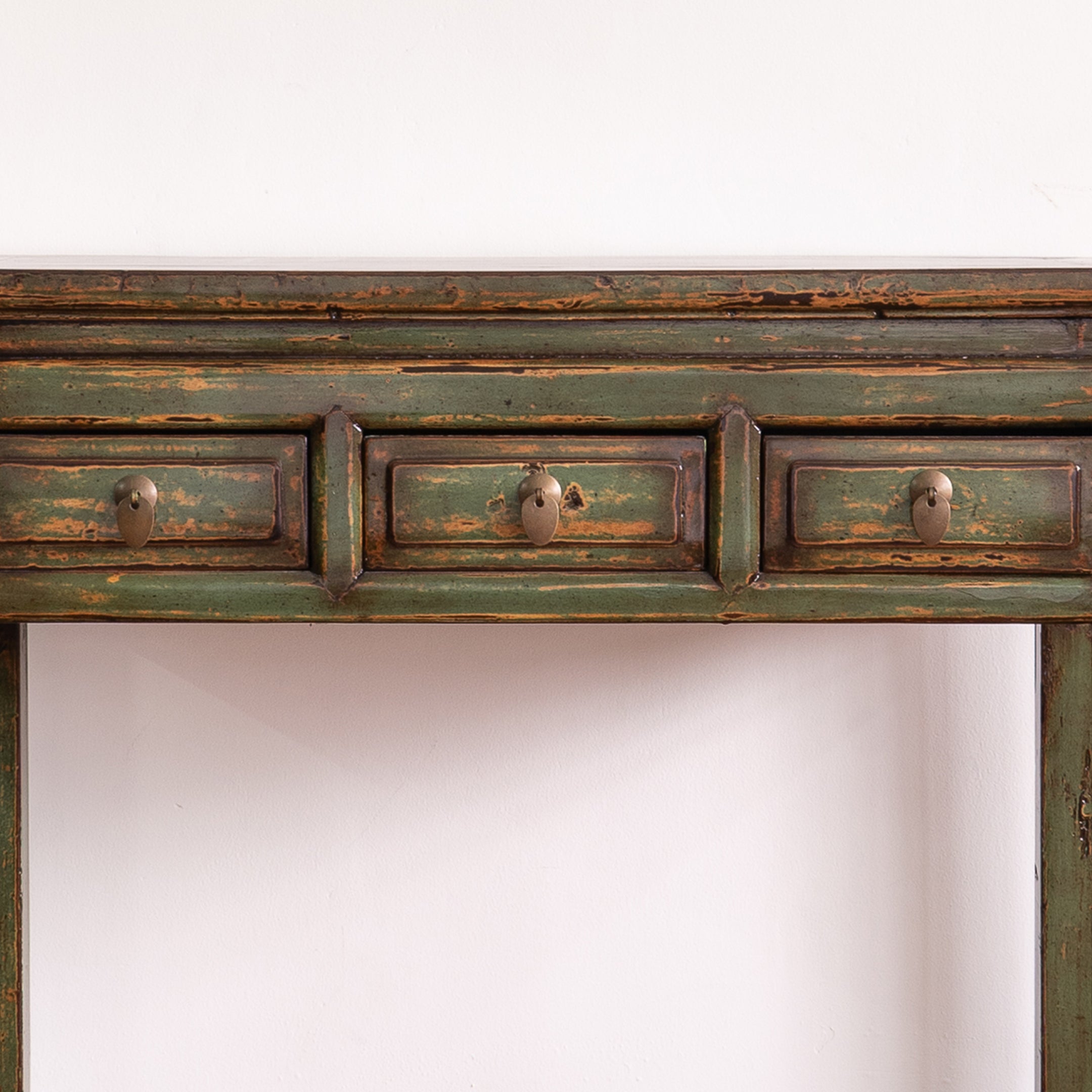 Chinese Antique Three Drawers Console Table