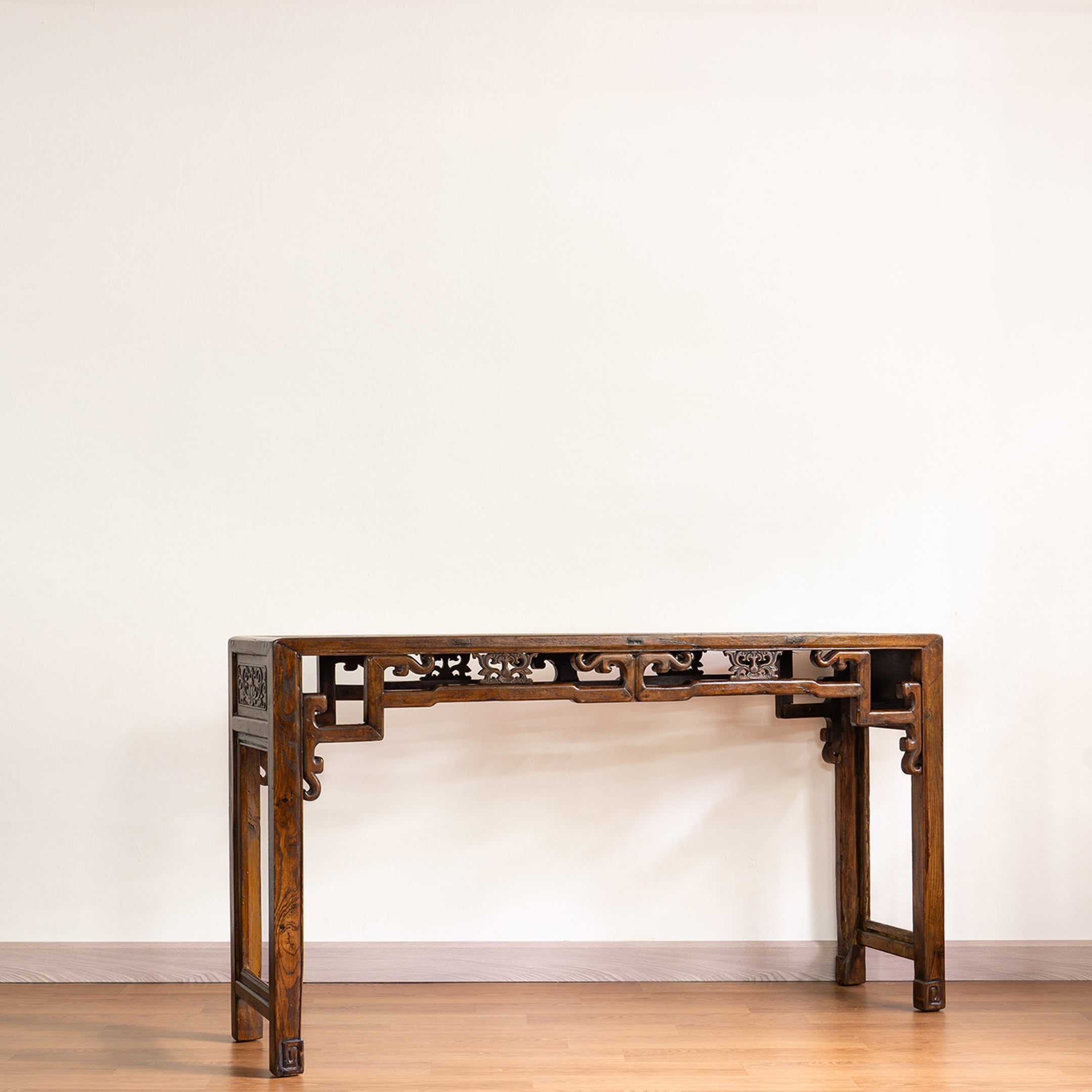 Antique Lotus Console Table