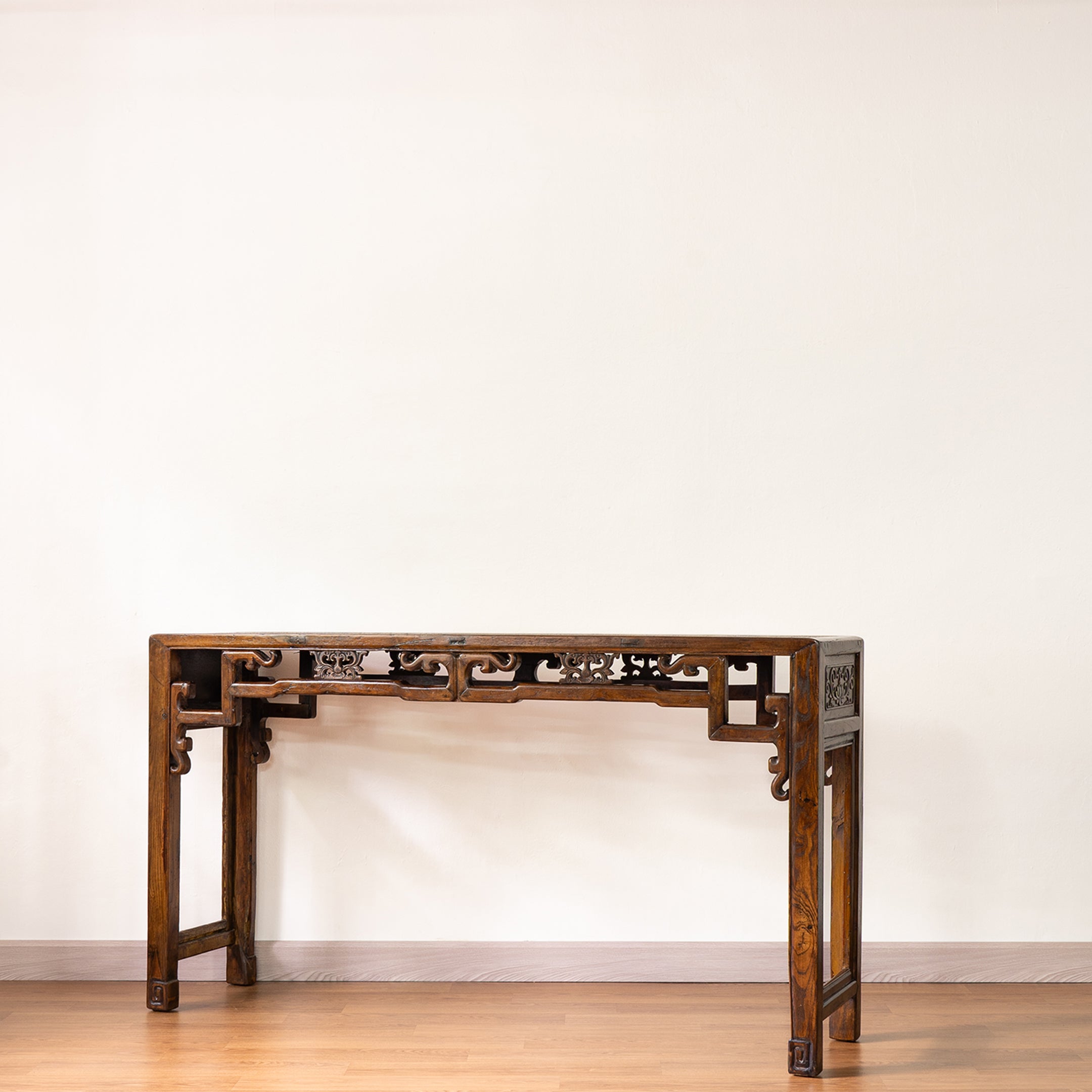 Antique Lotus Console Table