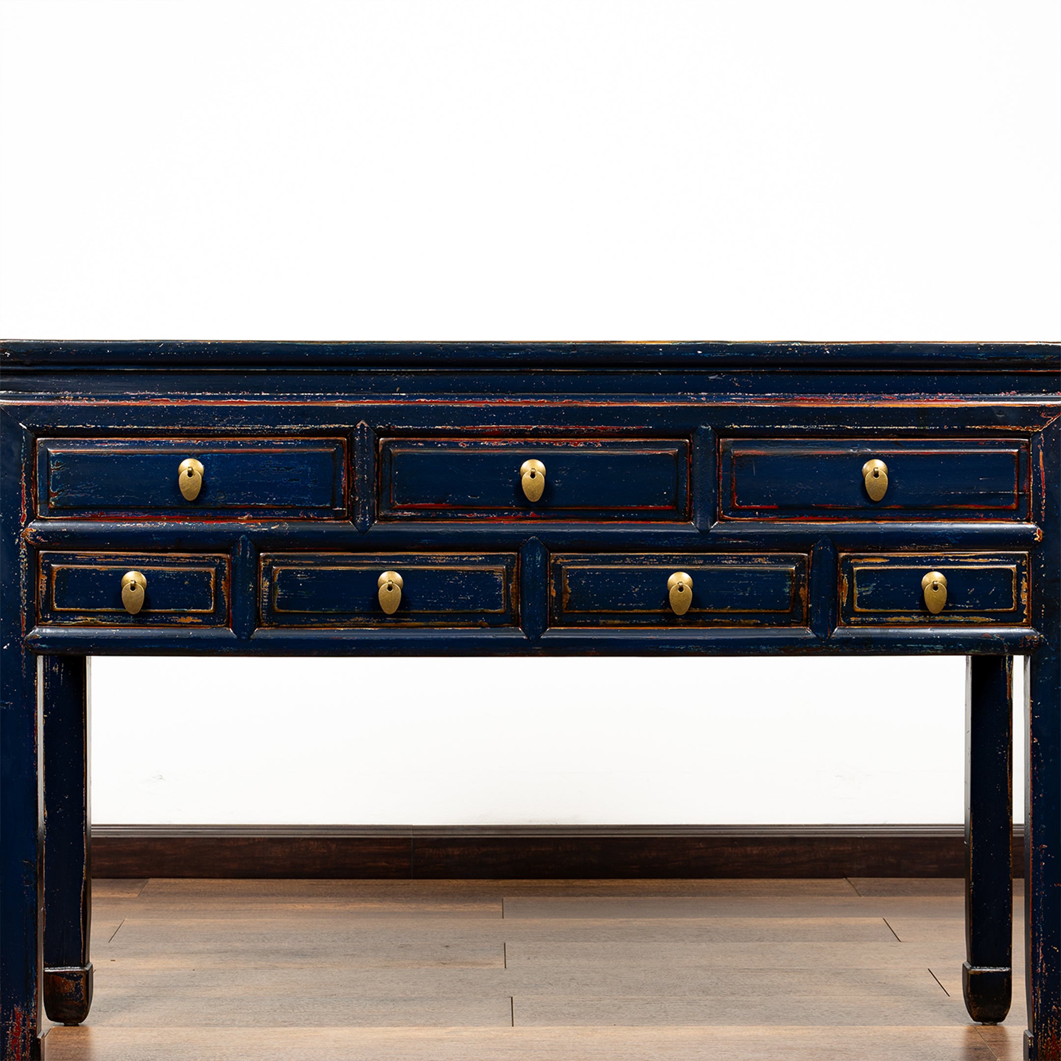 Classic Chinese Antique Seven Drawers Console Table