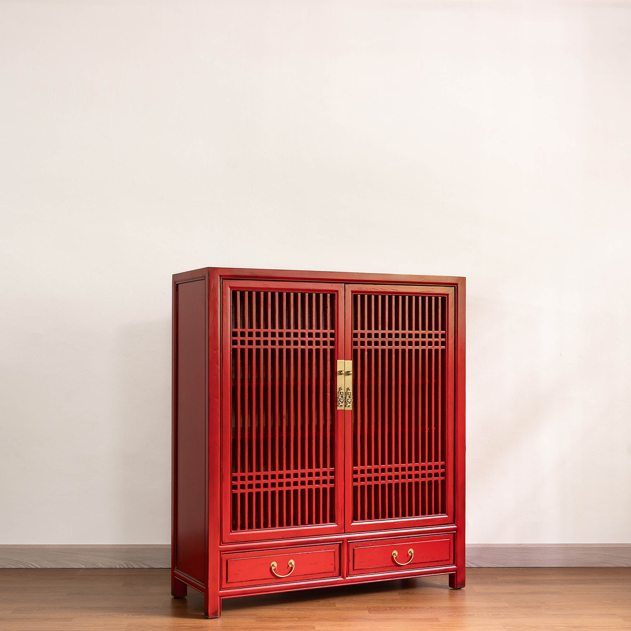 Traditional Lattice Door Cabinet