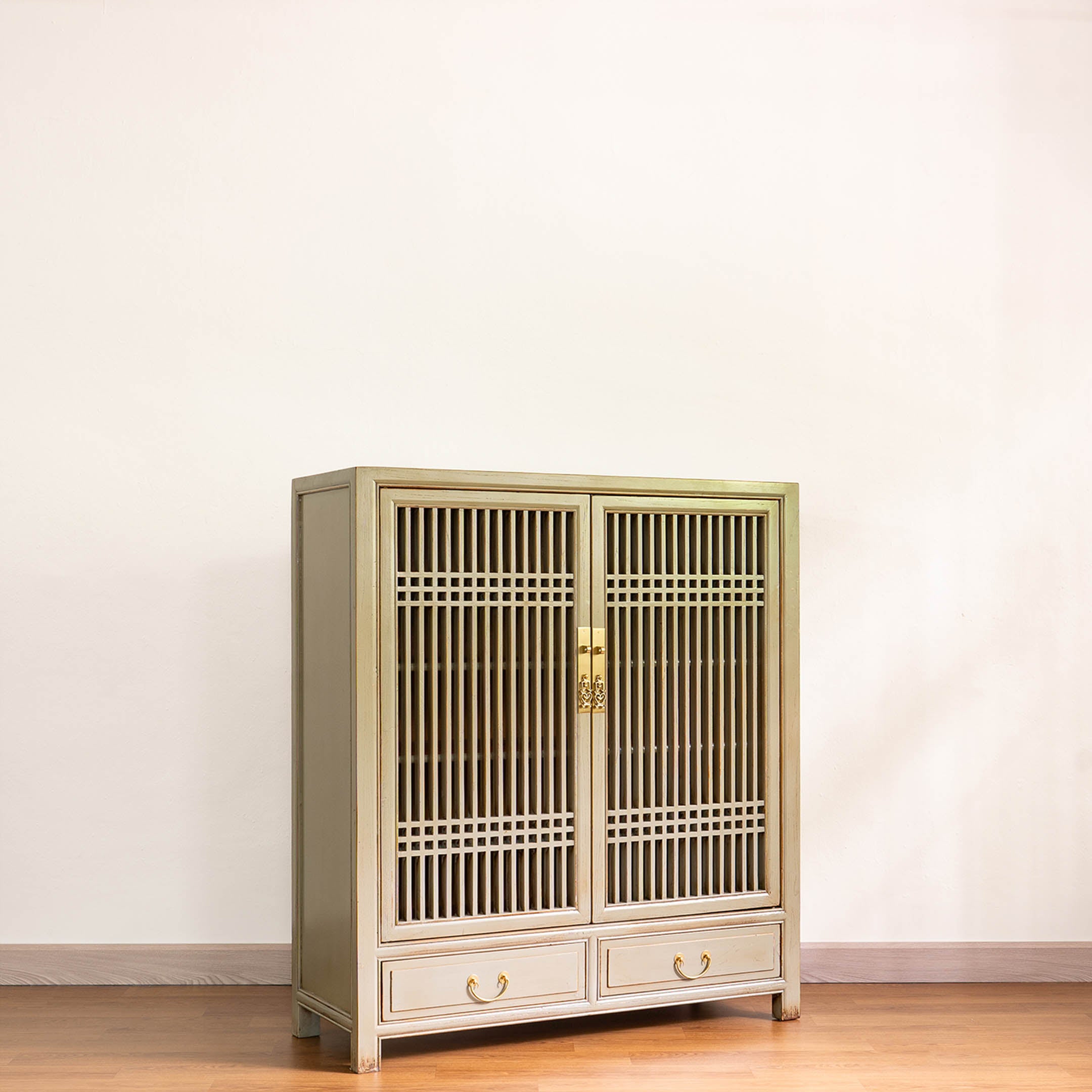 Traditional Lattice Door Cabinet