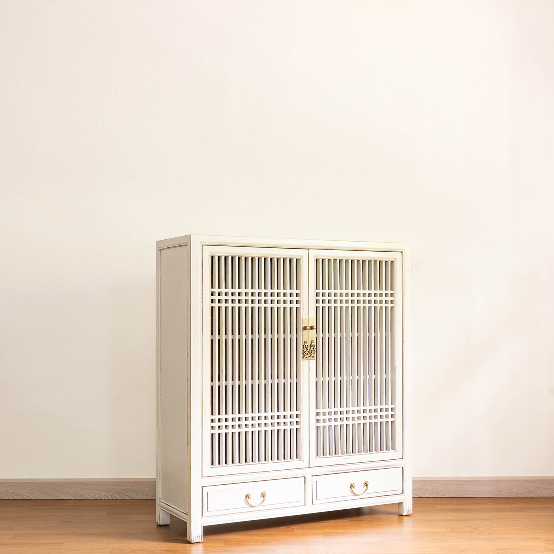 Traditional Lattice Door Cabinet