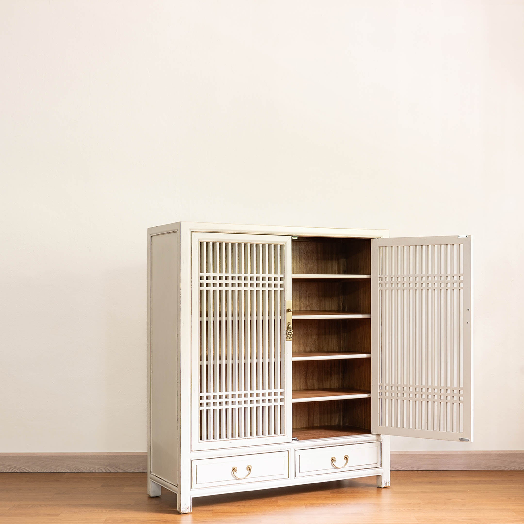 Traditional Lattice Door Cabinet
