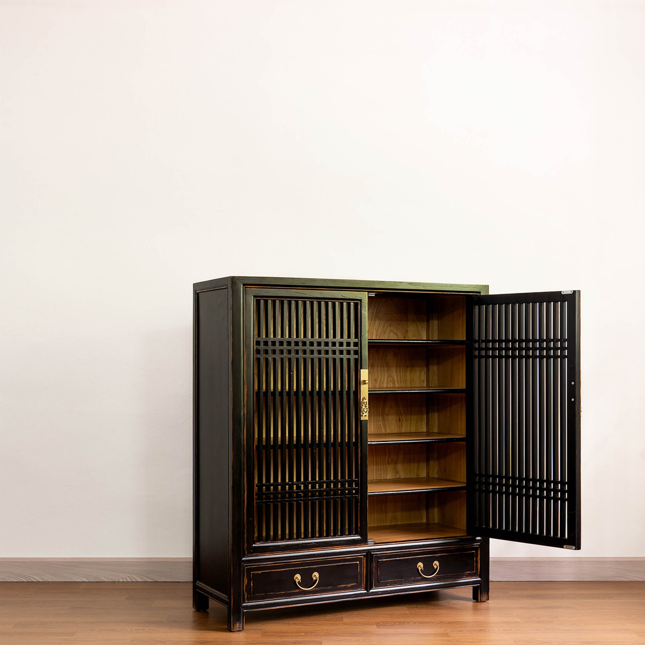 Traditional Lattice Door Cabinet