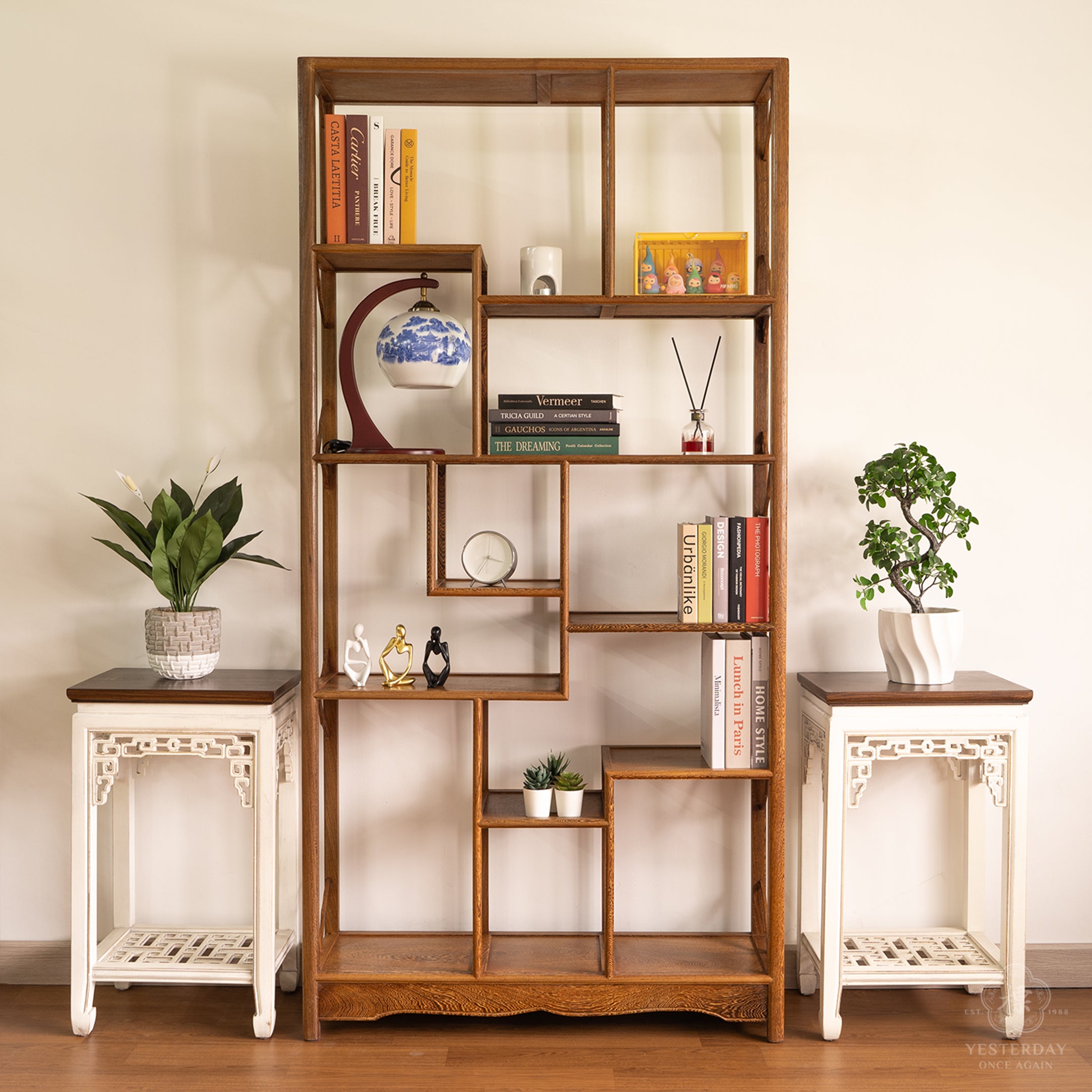 Elegant Chinese Crafted Bookshelf