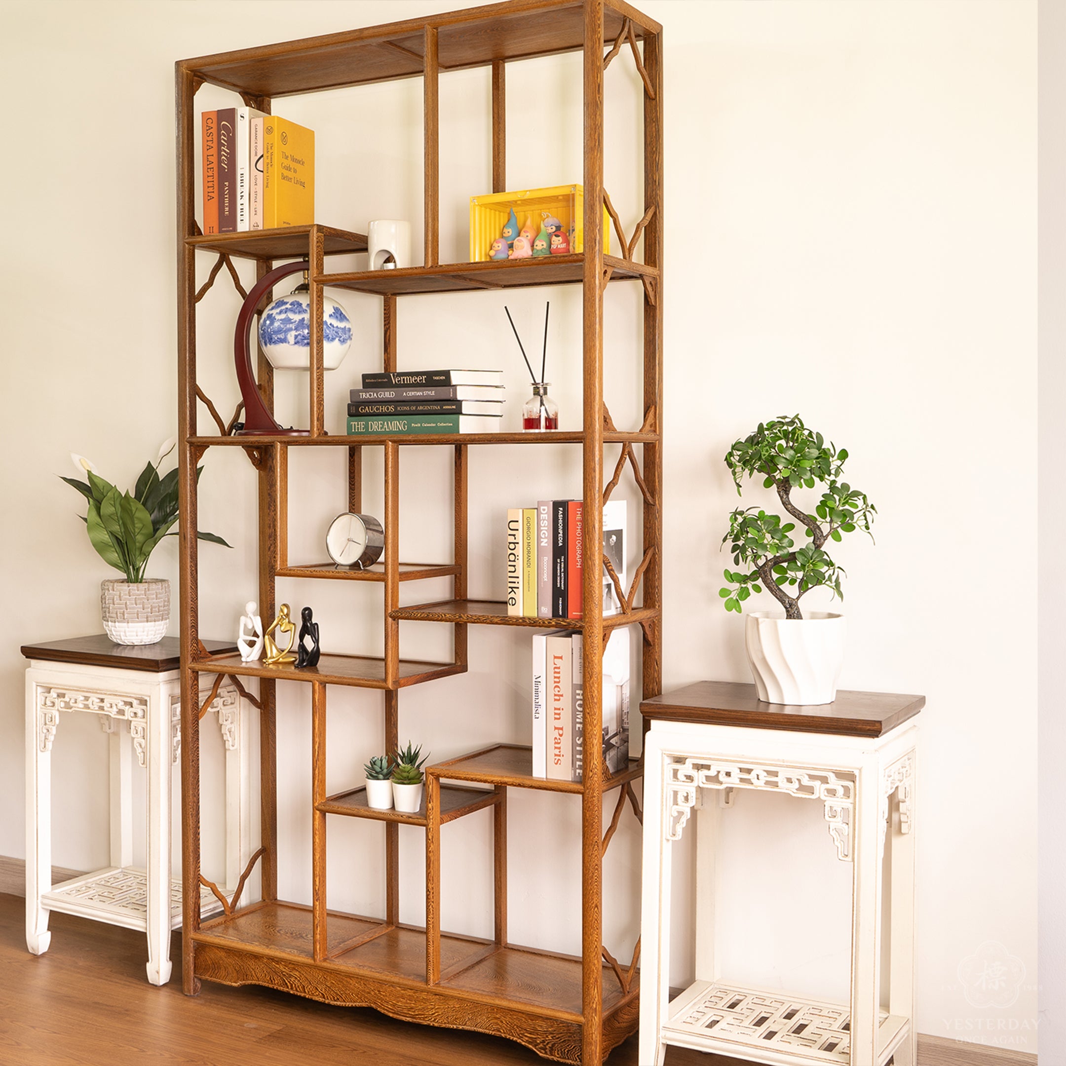 Elegant Chinese Crafted Bookshelf