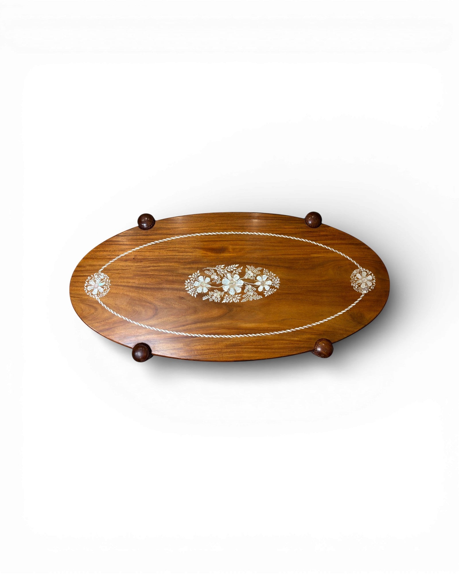 Art Deco Rosewood & Leather Armchair Set - Reproduction