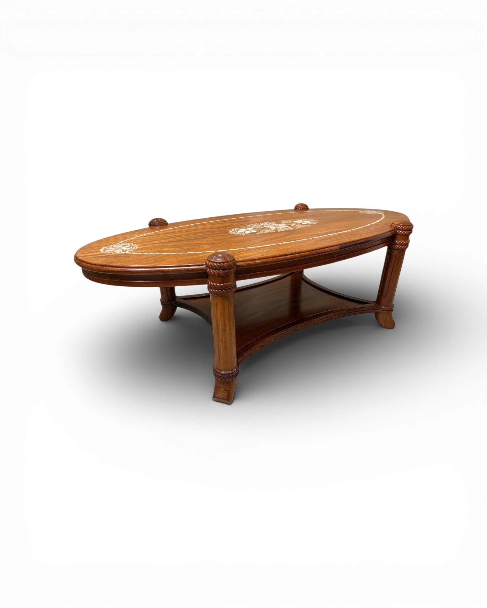 Art Deco Rosewood & Leather Armchair Set - Reproduction