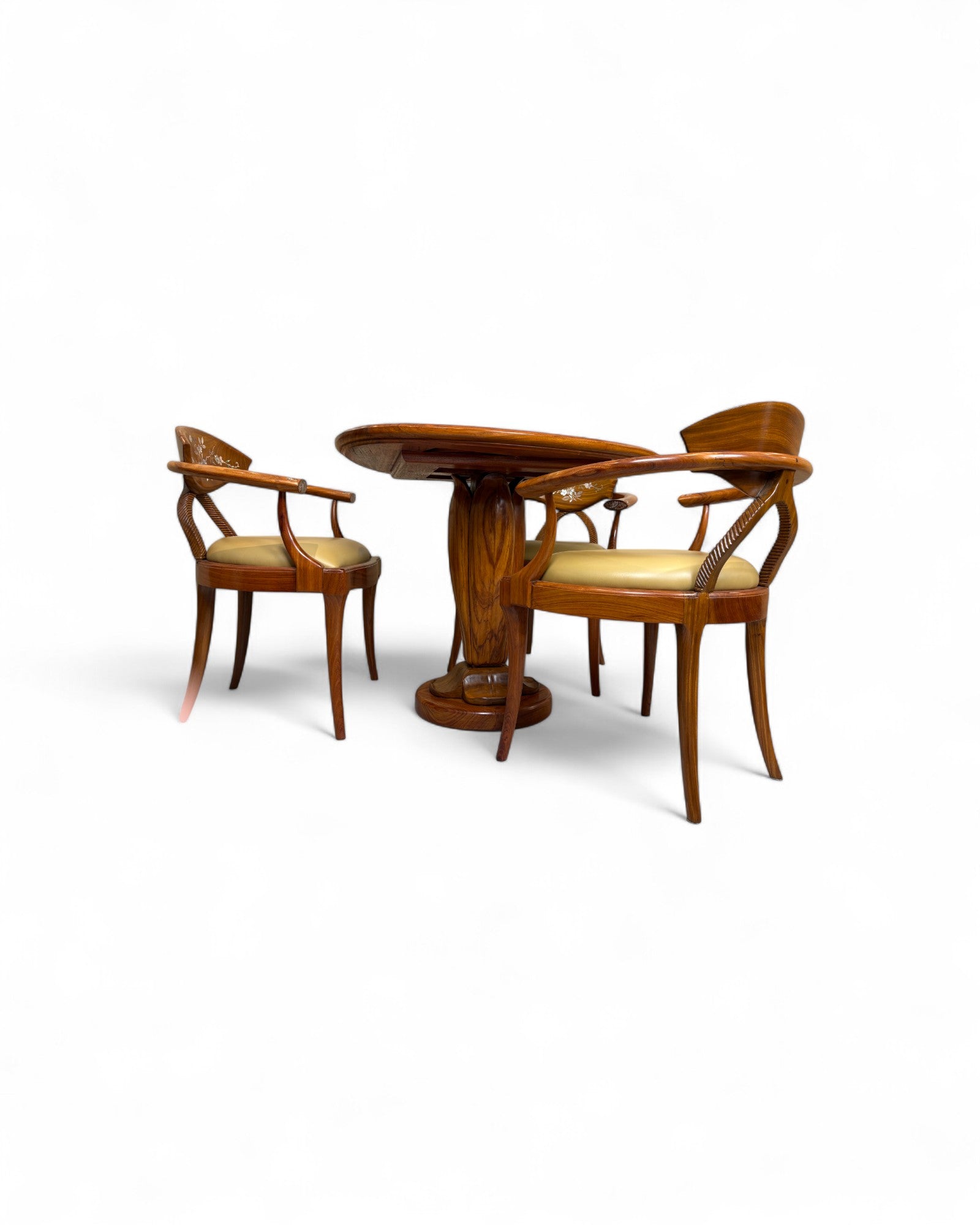 Chinese Coffee Table Set Reproduction Set - 1 Table, 3 Chairs