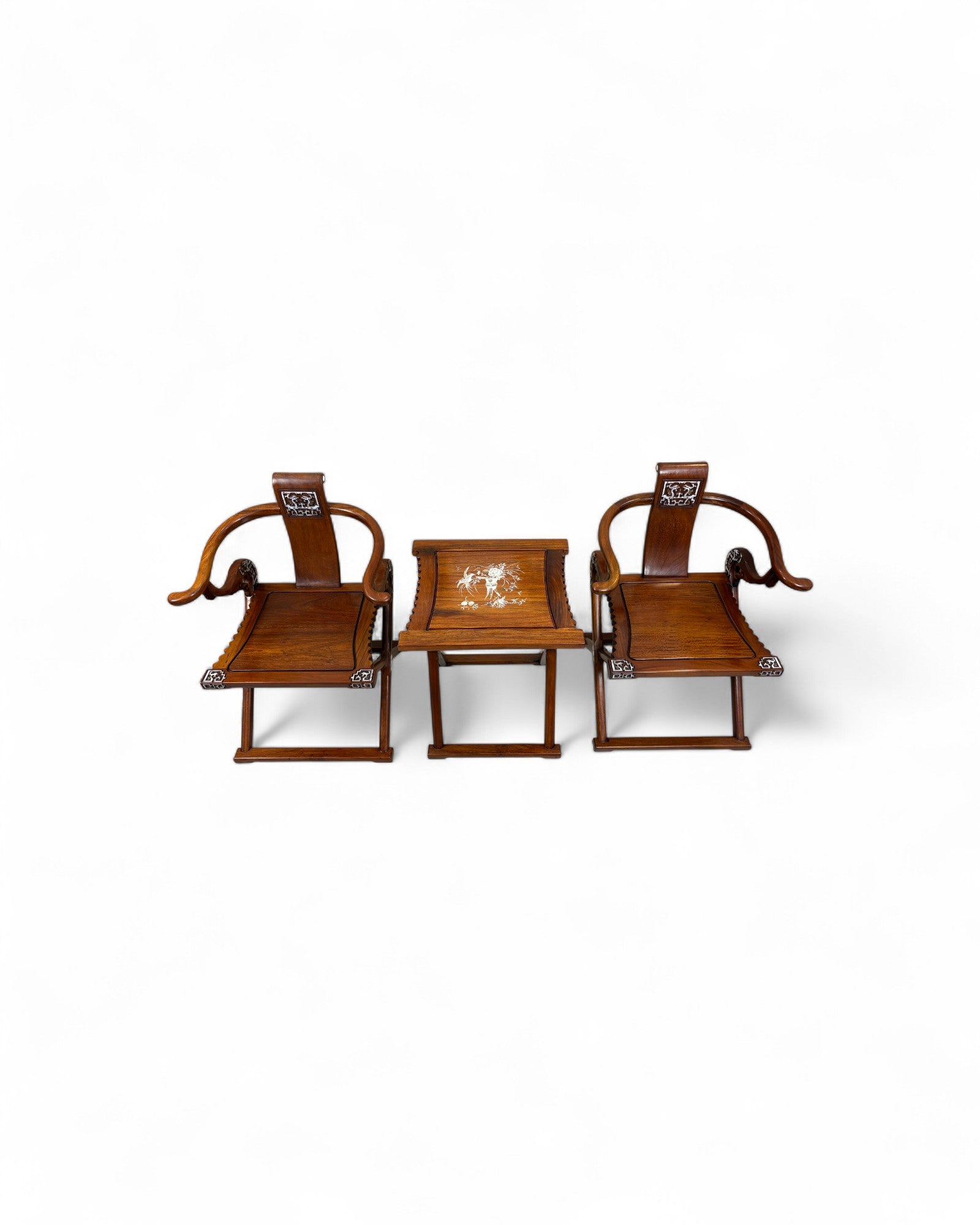 Chinese Ming Tea Set, Reproduction - 1 Table, 2 Chairs