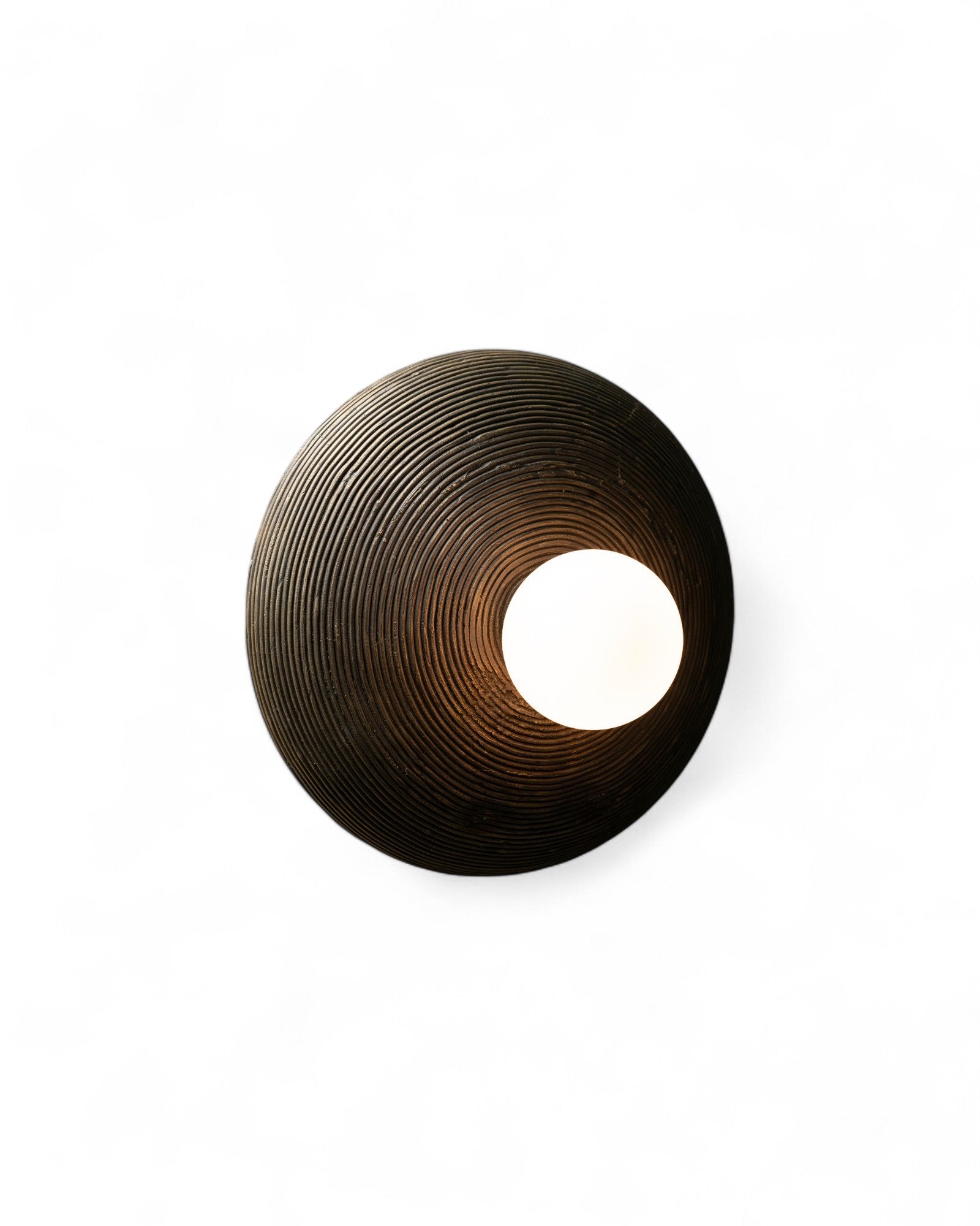 Ban Pa Ao Convex Sconce - Coiled Heavy Antique