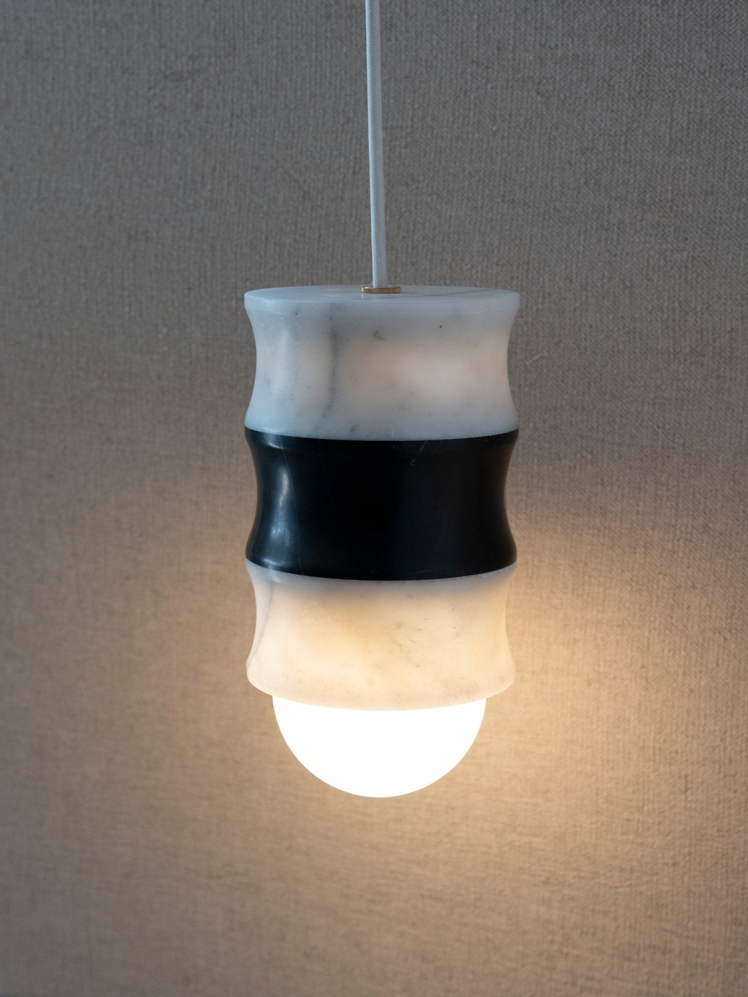 Fluted Pendant - Black & White - Surround Living - 2