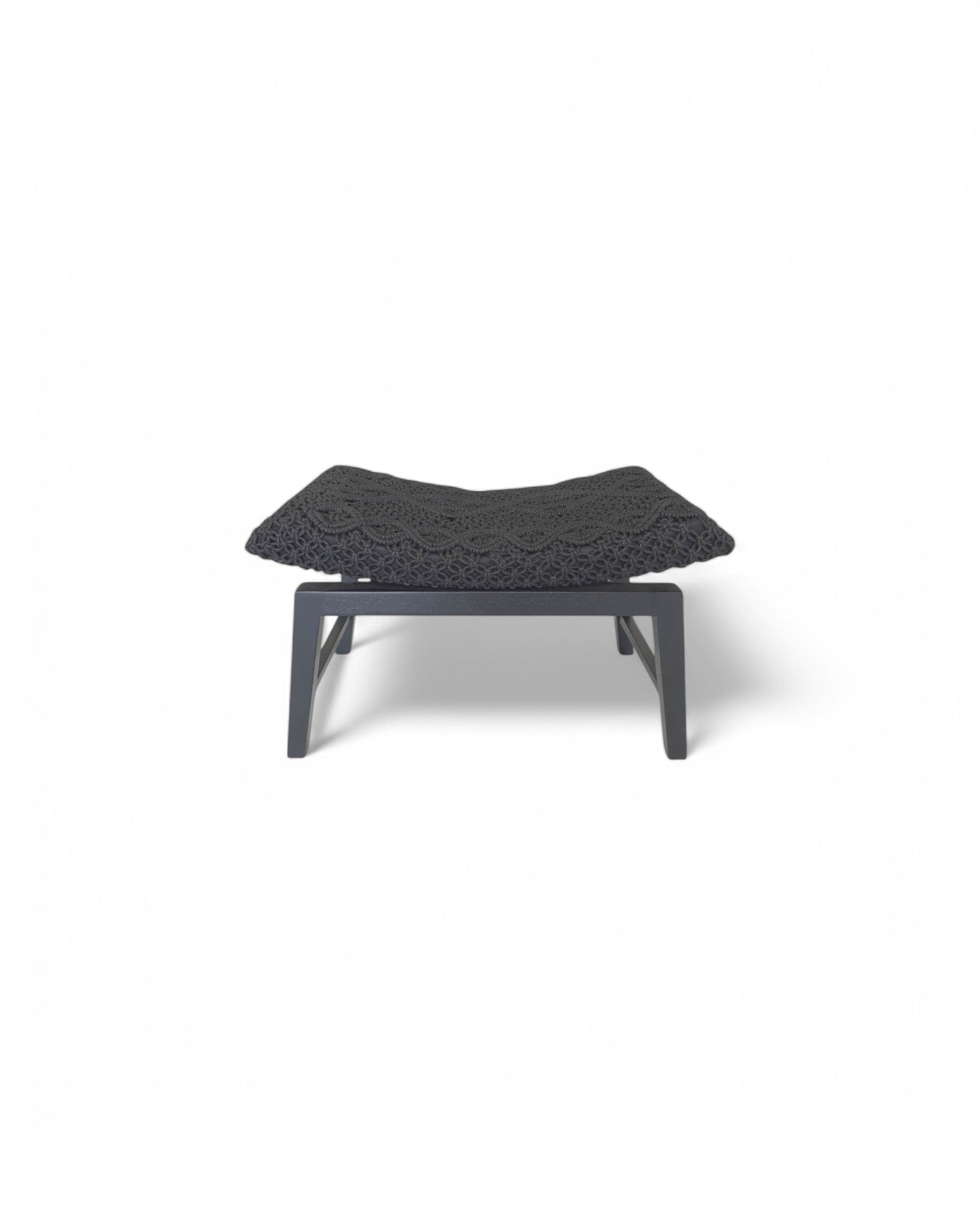 Antix Macrame Stool - Black
