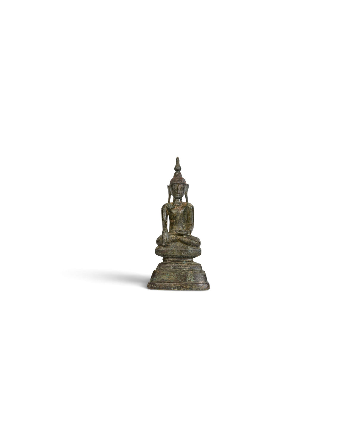 Burmese Bronze Seated Buddha Lotus Base, Shan Period
