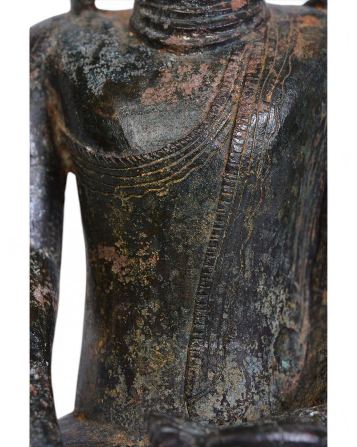 Burmese Bronze Seated Buddha Lotus Base, Shan Period