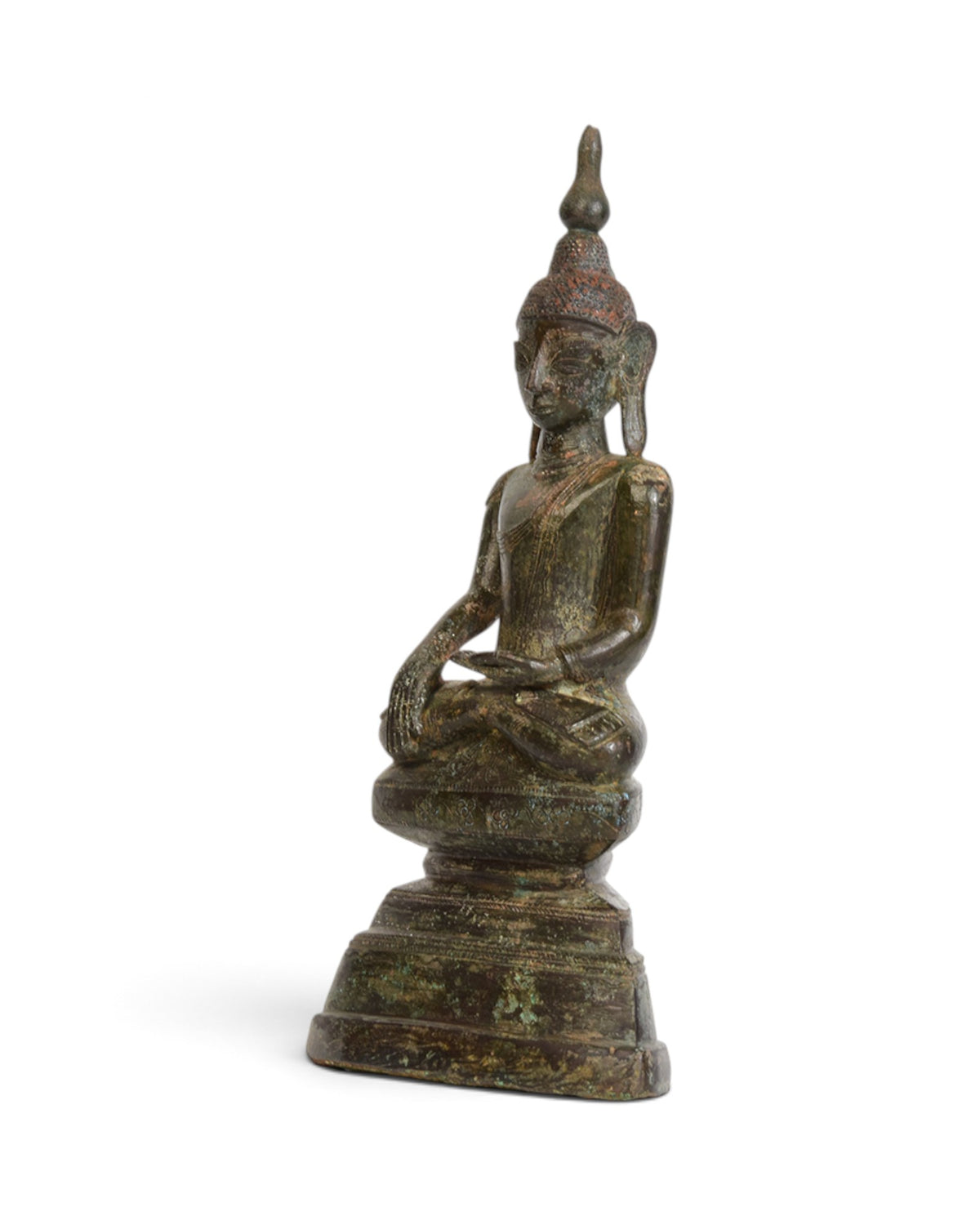 Burmese Bronze Seated Buddha Lotus Base, Shan Period