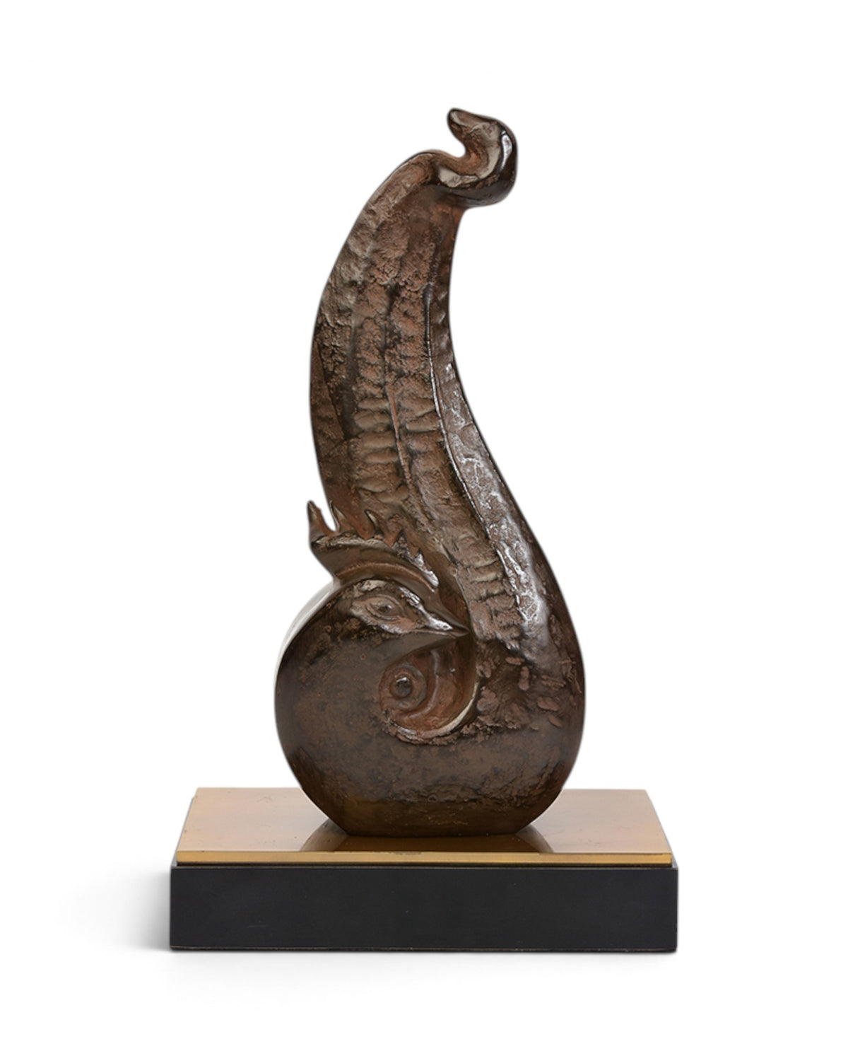 Japanese Bronze Rooster with Maker Hachii Koji Signature