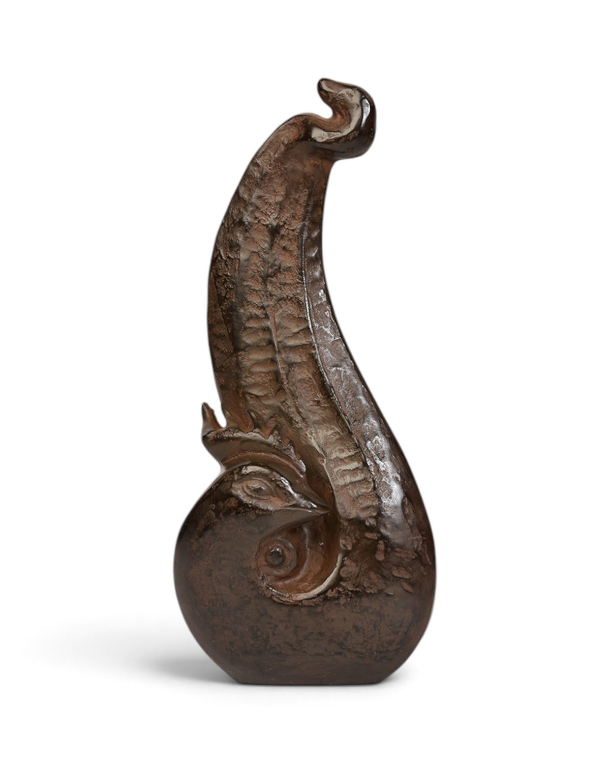 Japanese Bronze Rooster with Maker Hachii Koji Signature