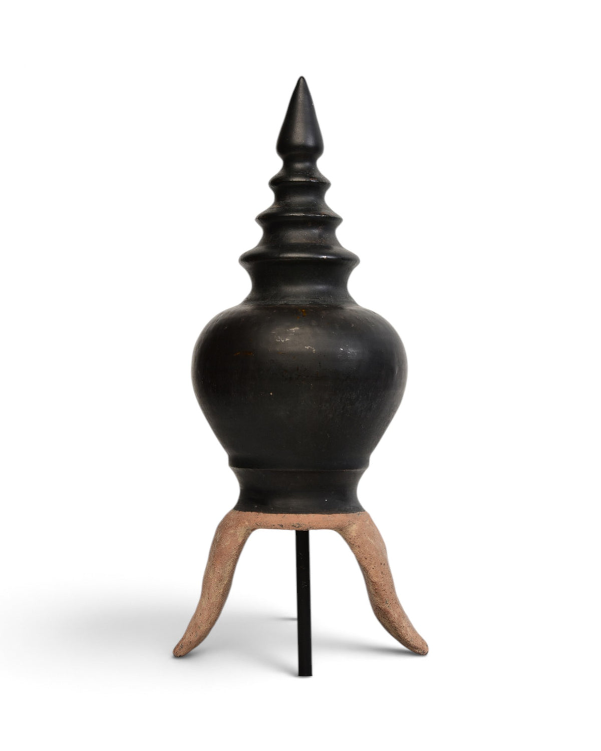 A Set of 5 Thai Stoneware Ceramic Roof Ridge Decoration - Set of 5