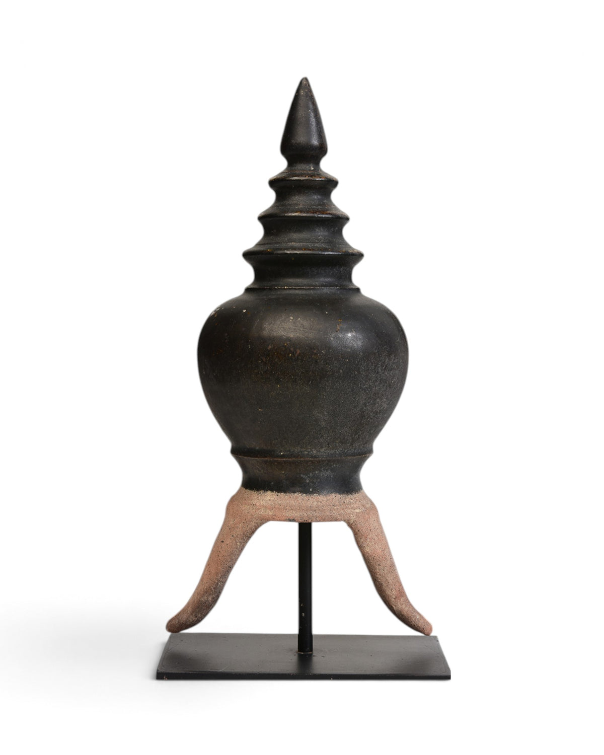 A Set of 5 Thai Stoneware Ceramic Roof Ridge Decoration - Set of 5