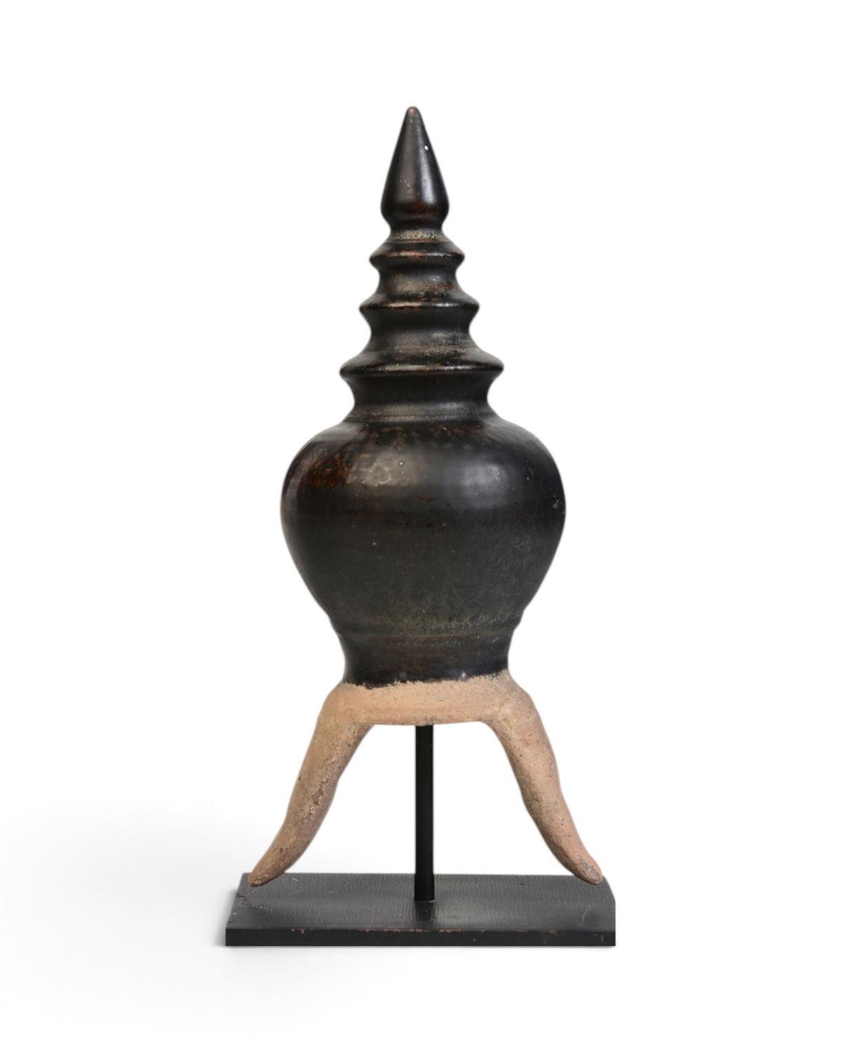 A Set of 5 Thai Stoneware Ceramic Roof Ridge Decoration - Set of 5