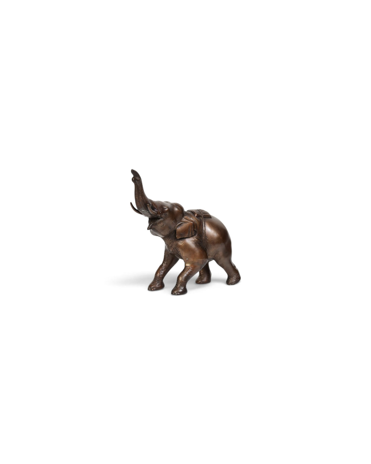 Finely Cast Asian Bronze Elephant Animal Statue