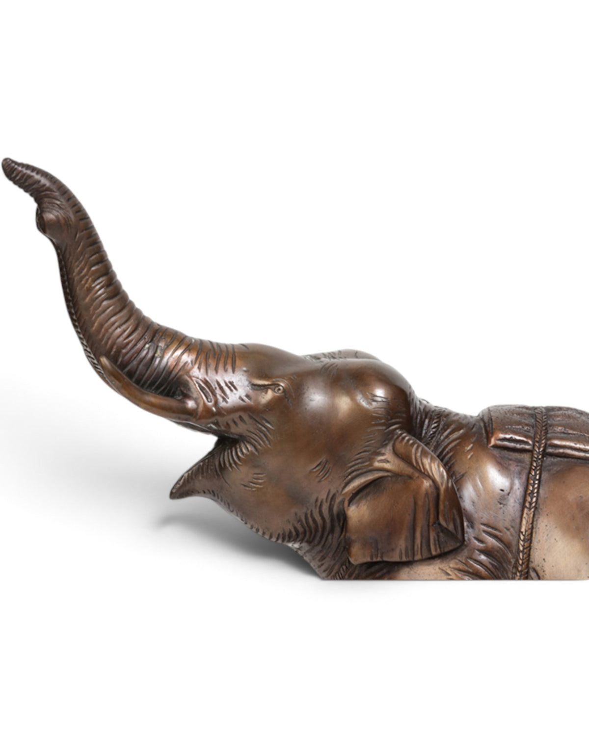 Finely Cast Asian Bronze Elephant Animal Statue