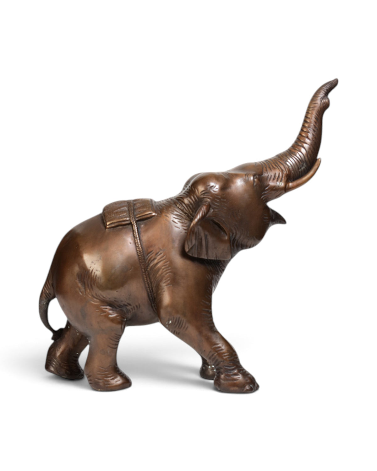 Finely Cast Asian Bronze Elephant Animal Statue